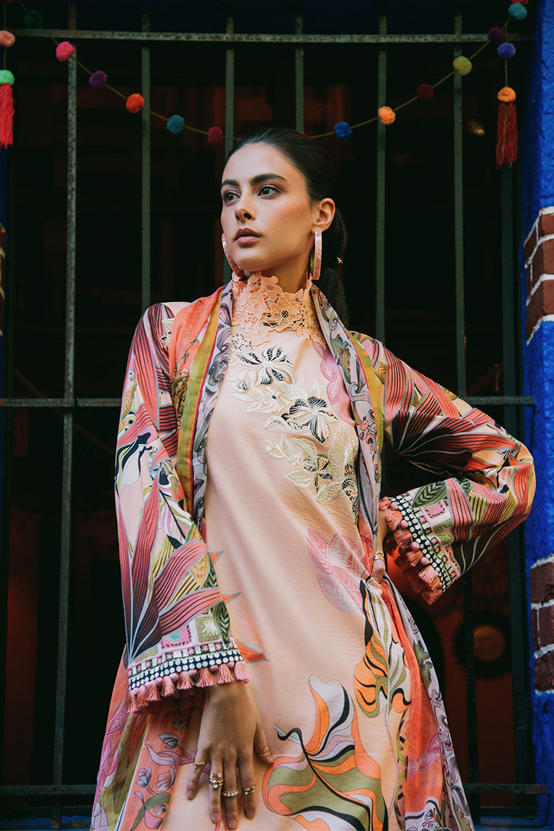Mushq | La Dolce Hemline Prints 25 | Peach Poppies by Mushq - Designer Dress - Type: Ladies Clothes - Available at Libayah - 100% Original