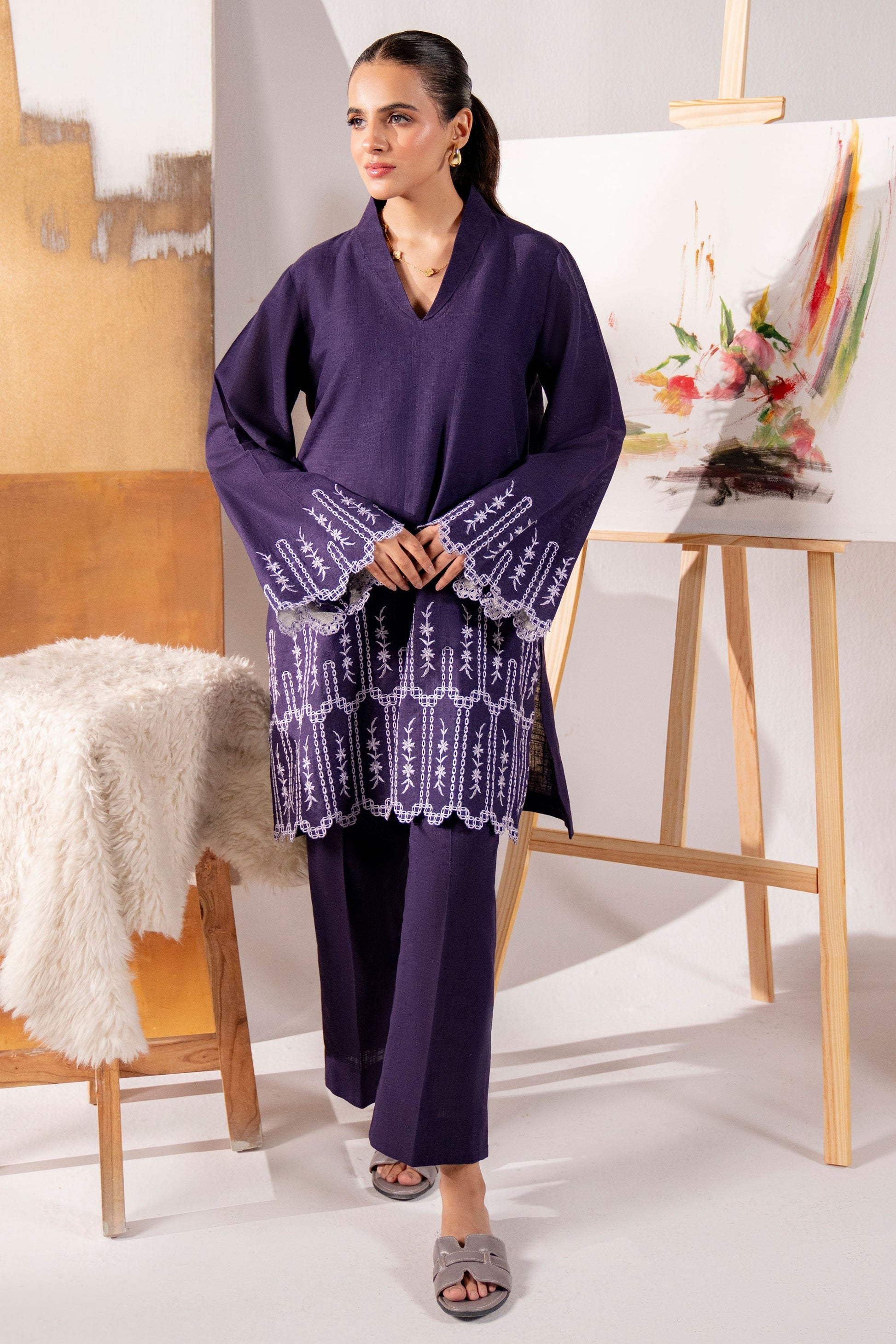 Hana | Khaddar Edit |  Ferin by Hana - Designer Dress - Type: Ladies Clothes - Available at Libayah - 100% Original