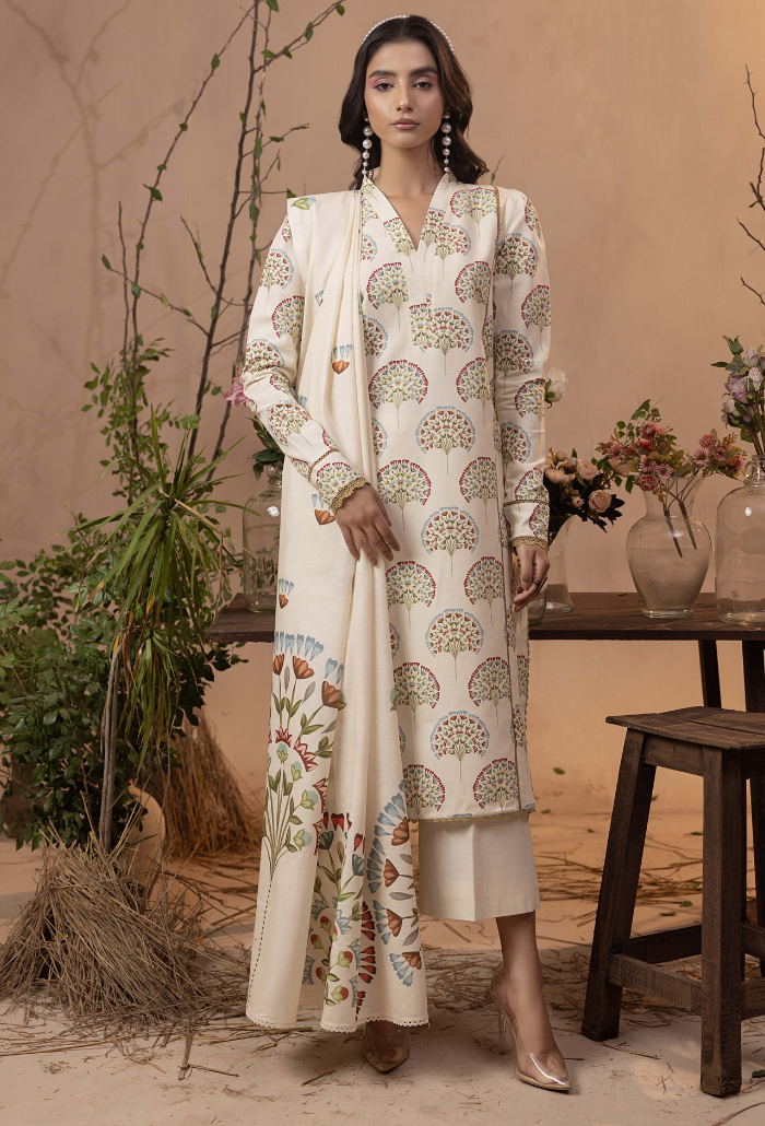 Humdum | Raya Khaddar | Raya - D02 by Humdum - Designer Dress - Type: Ladies Clothes - Available at Libayah - 100% Original