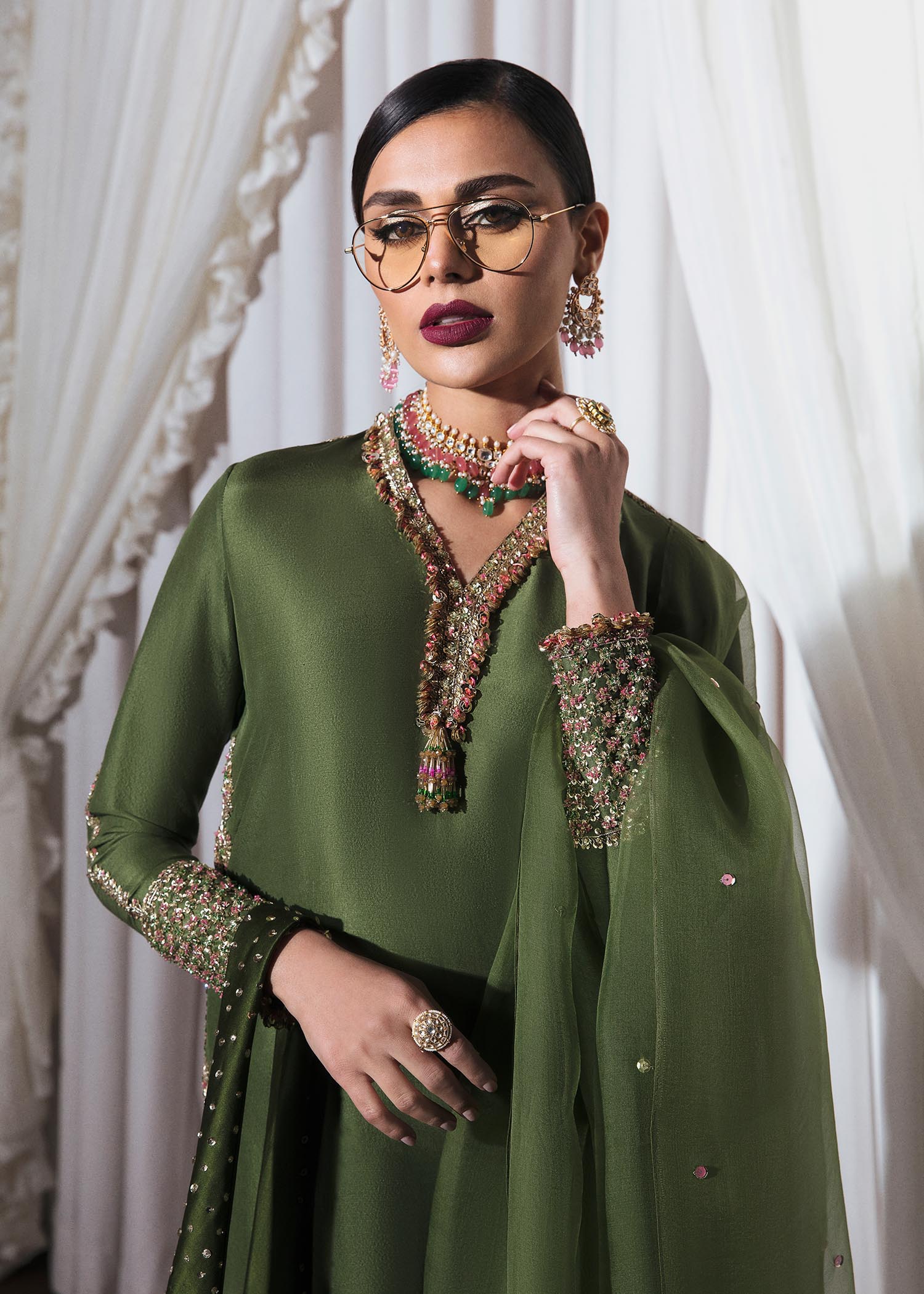 Hussain Rehar | Basic Not Basic |  Zelen by Hussain Rehar - Designer Dress - Type: Ladies Clothes - Available at Libayah - 100% Original