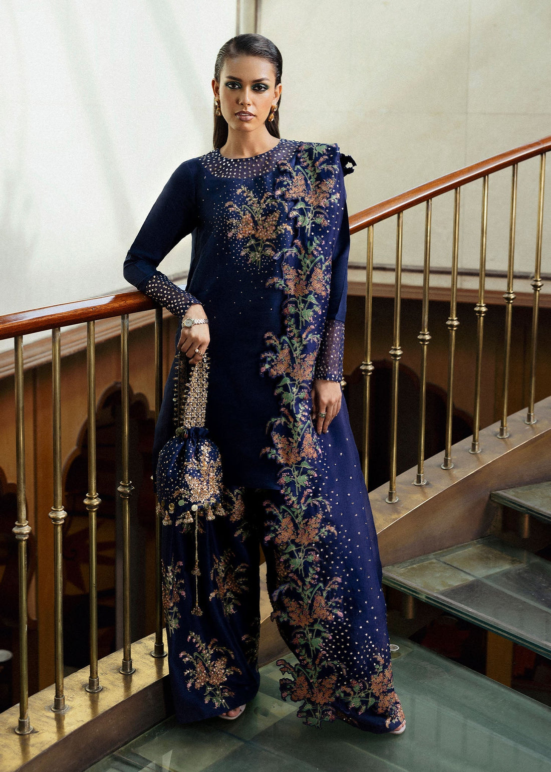 Hussain Rehar | Basic Not Basic |  Nocturne by Hussain Rehar - Designer Dress - Type: Ladies Clothes - Available at Libayah - 100% Original
