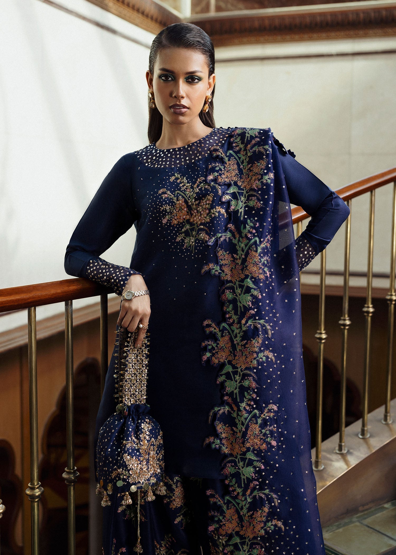 Hussain Rehar | Basic Not Basic |  Nocturne by Hussain Rehar - Designer Dress - Type: Ladies Clothes - Available at Libayah - 100% Original