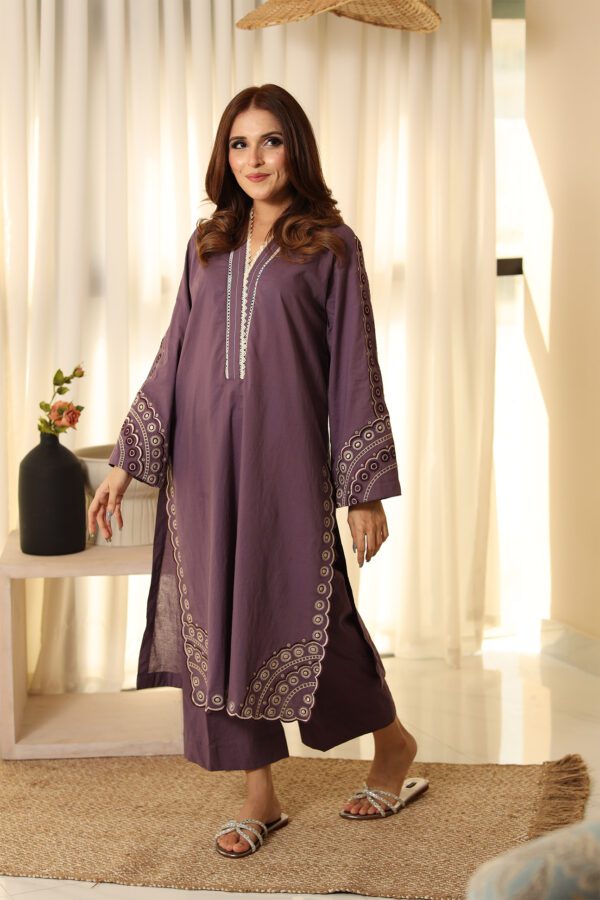 Flairs Studio | Luxury Pret | PLUM by Flairs Studio - Designer Dress - Type: Luxury - Available at Libayah - 100% Original