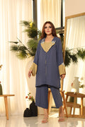 Flairs Studio | Luxury Pret | BLUE CAPE by Flairs Studio - Designer Dress - Type: Luxury - Available at Libayah - 100% Original