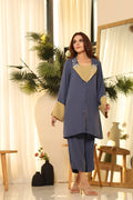 Flairs Studio | Luxury Pret | BLUE CAPE by Flairs Studio - Designer Dress - Type: Luxury - Available at Libayah - 100% Original