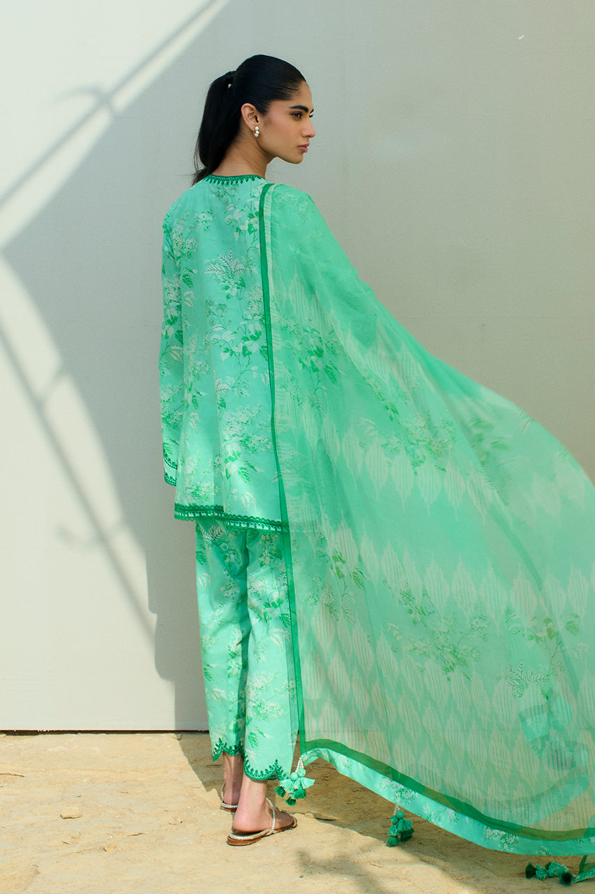 Sania Maskatiya | Luxury Lawn 25 | Azur (B) by Sania Maskatiya - Designer Dress  - Type : Ladies Clothes - Available at Libayah - 100% Original 
