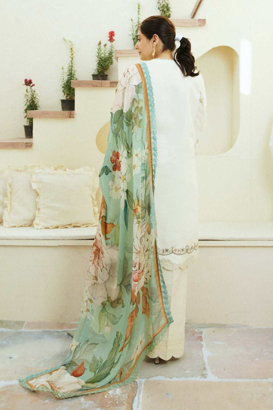 Zara Shahjahan | Coco Lawn Eid Edit 24 | IVORY-D10 by Zara Shahjahan - Designer Dress - Type: Ladies Clothes - Available at Libayah - 100% Original