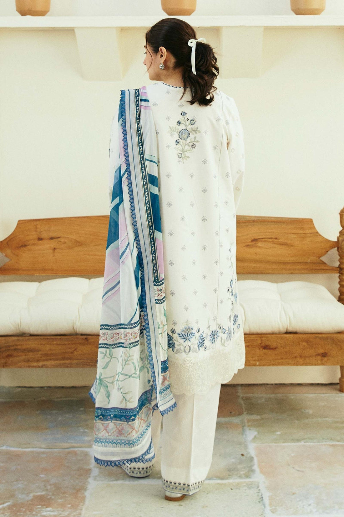 Zara Shahjahan | Coco Lawn Eid Edit 24 | IVORY-D4 by Zara Shahjahan - Designer Dress - Type: Ladies Clothes - Available at Libayah - 100% Original