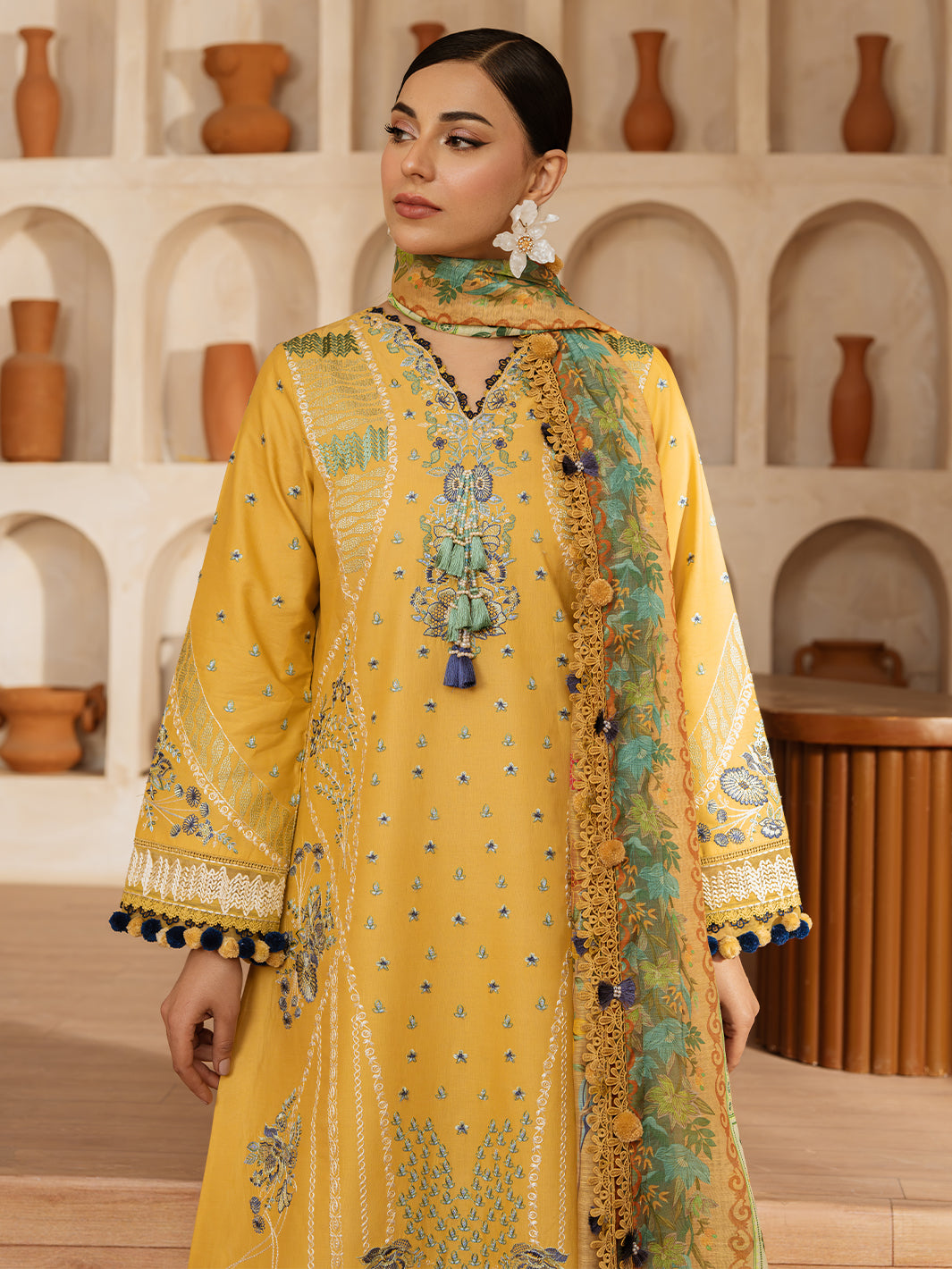 Mahnur | Florence Luxury Lawn 25 | ILENA by Mahnur - Designer Dress - Type: Ladies Clothes - Available at Libayah - 100% Original