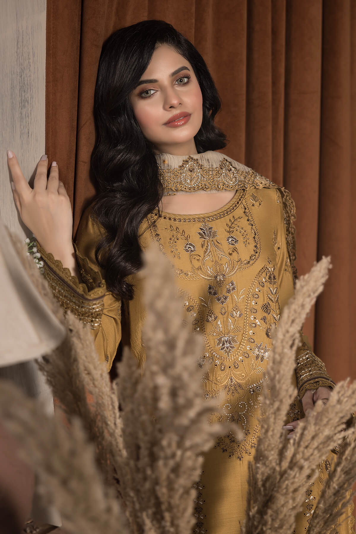 Imrozia Premium | Sehar Winter Collection | I.P-70 Sunheri by Imrozia Premium - Designer Dress - Type: Ladies Clothes - Available at Libayah - 100% Original