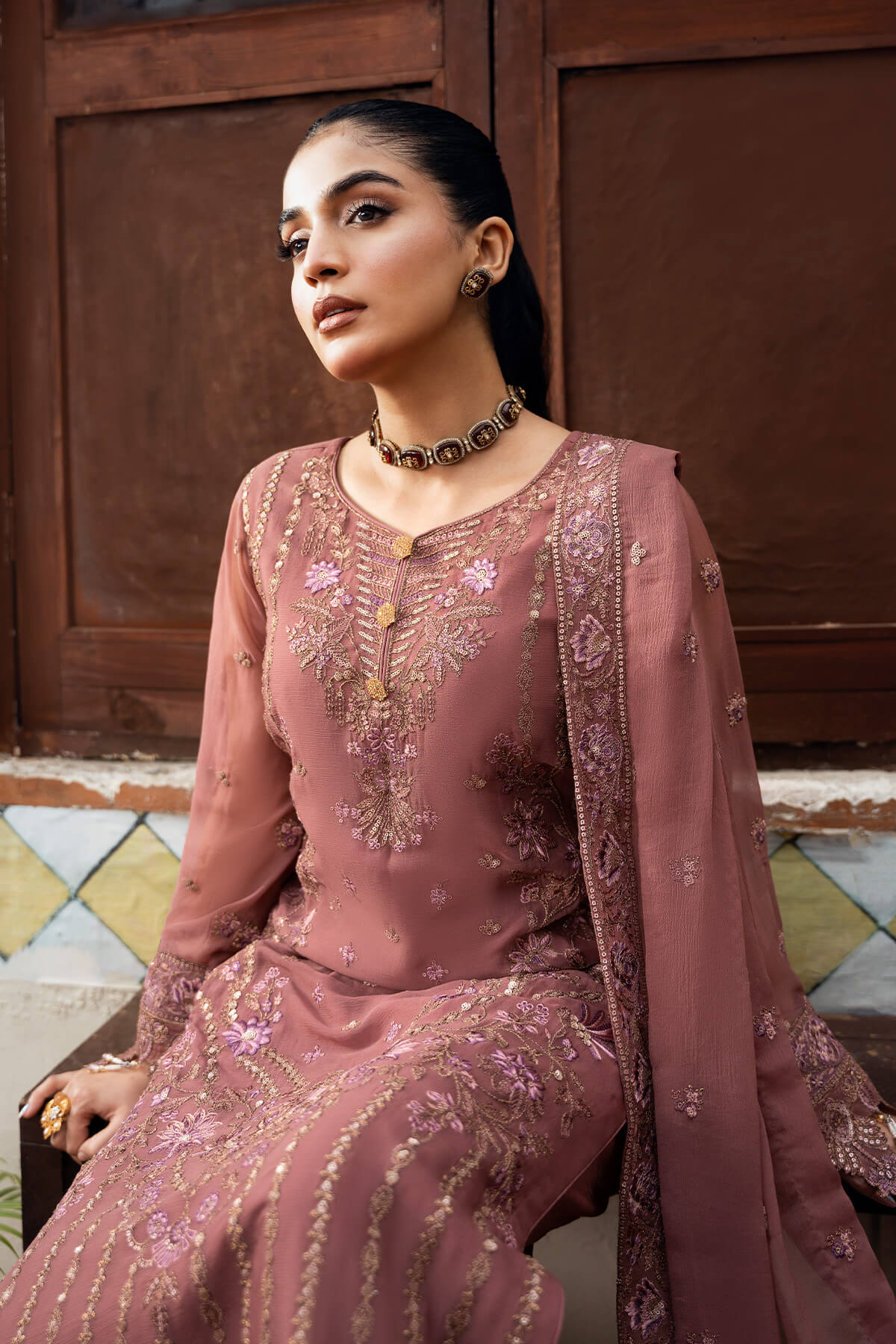 Imrozia Premium | Sitarah Luxury Chiffon 24 | I-216 Parnoor by Imrozia Premium - Designer Dress - Type: Ladies Clothes - Available at Libayah - 100% Original