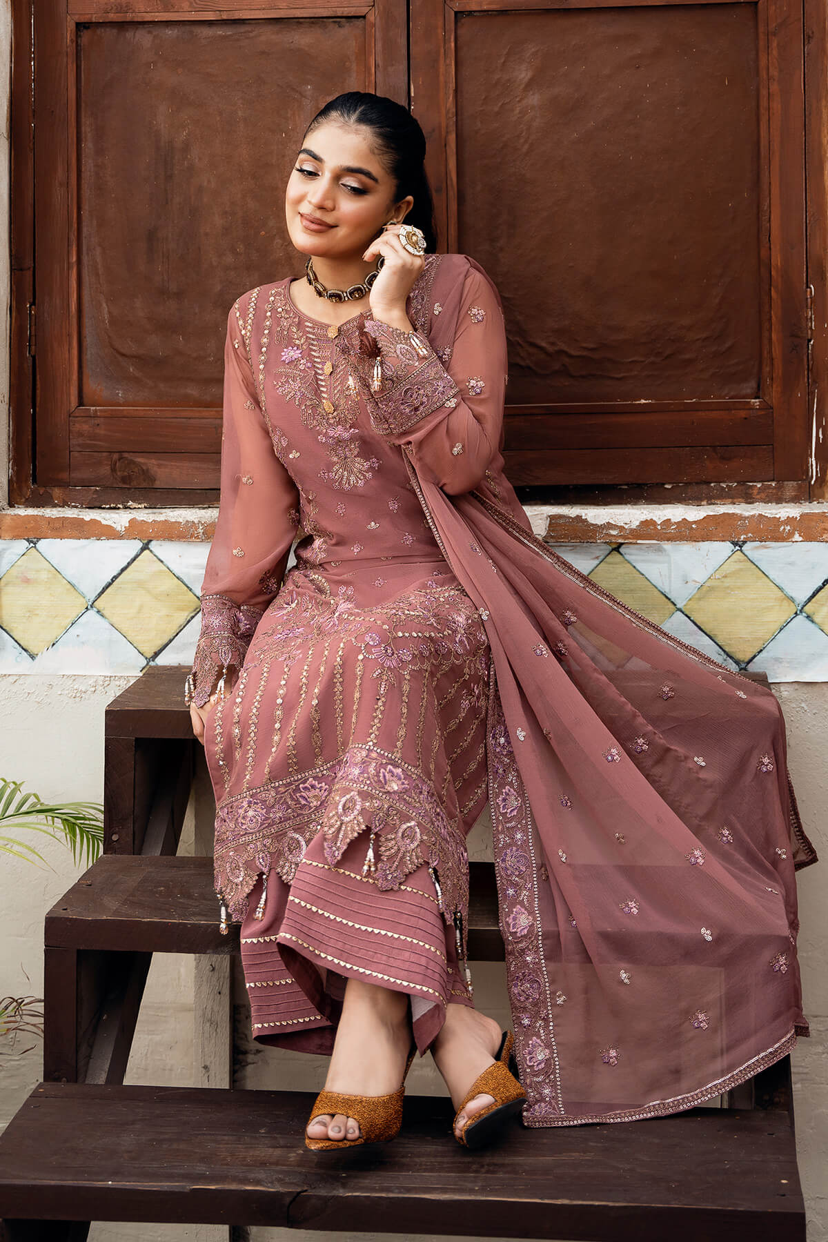 Imrozia Premium | Sitarah Luxury Chiffon 24 | I-216 Parnoor by Imrozia Premium - Designer Dress - Type: Ladies Clothes - Available at Libayah - 100% Original