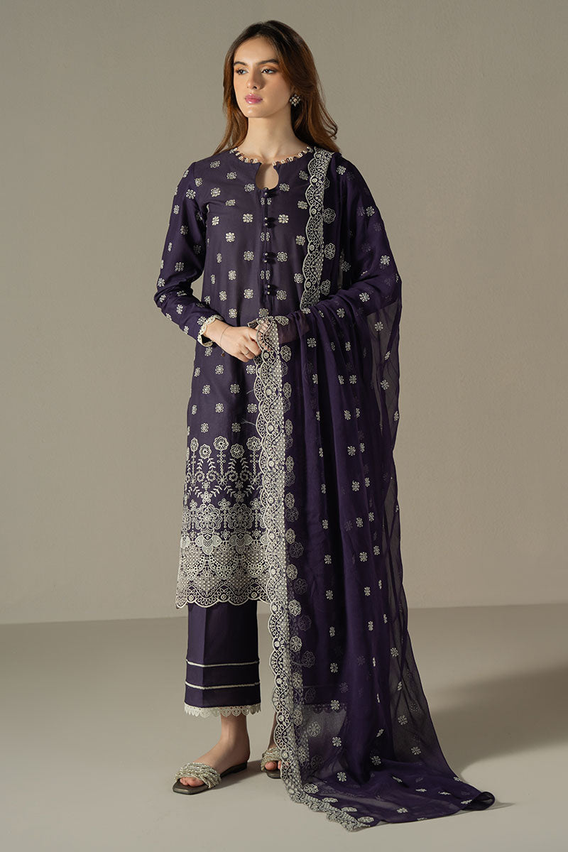 Cross Stitch | Chikankari Lawn 25 | INDIGO ROYAL by Cross Stitch - Designer Dress - Type: Ladies Clothes - Available at Libayah - 100% Original
