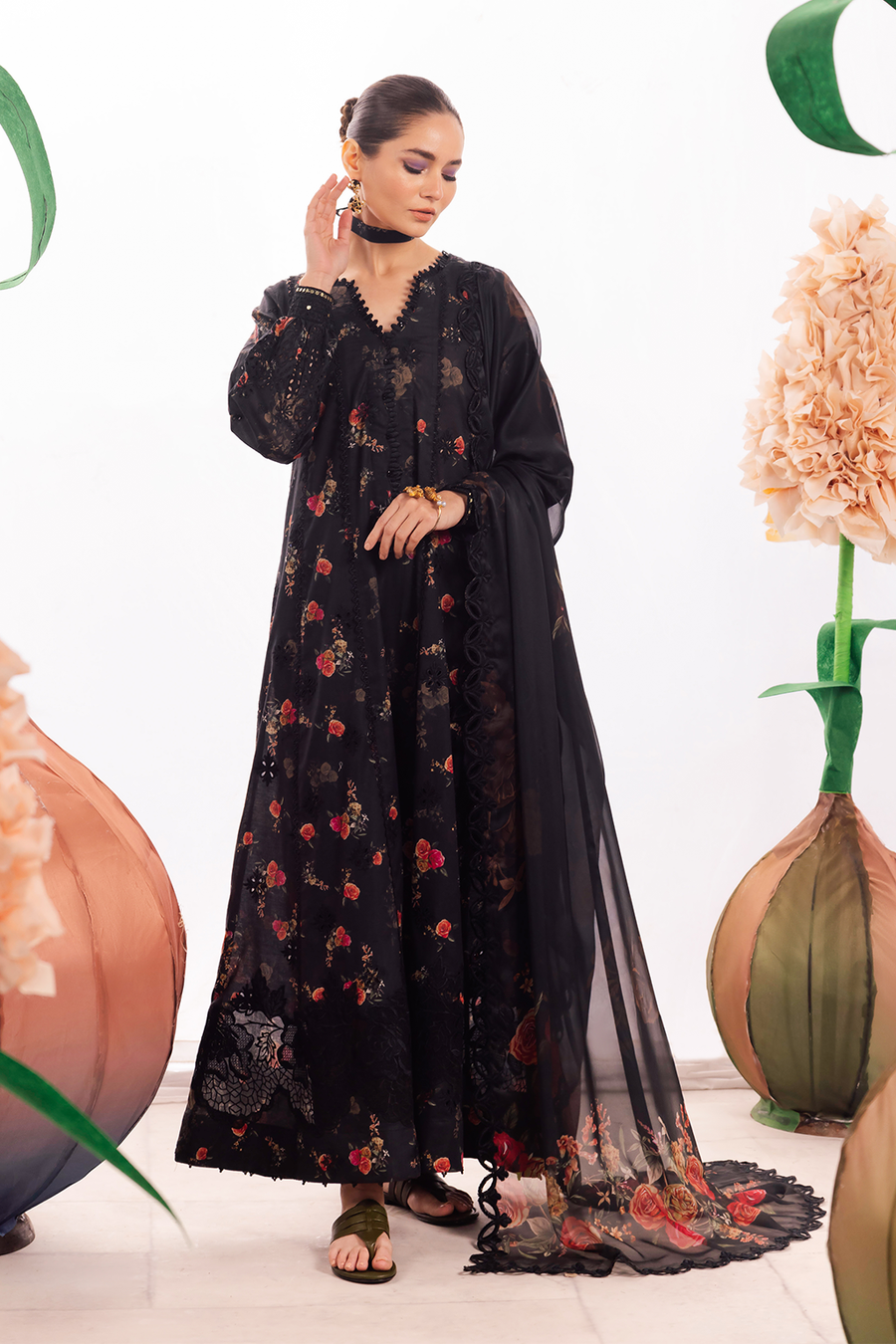 Iznik | Dahlia Embroidered Lawn | DL-08 by Iznik - Designer Dress - Type: Ladies Clothes - Available at Libayah - 100% Original