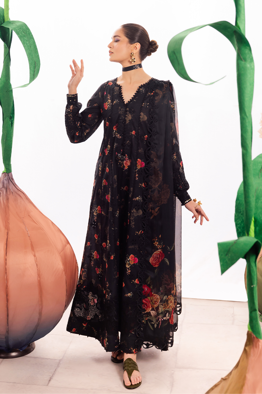 Iznik | Dahlia Embroidered Lawn | DL-08 by Iznik - Designer Dress - Type: Ladies Clothes - Available at Libayah - 100% Original