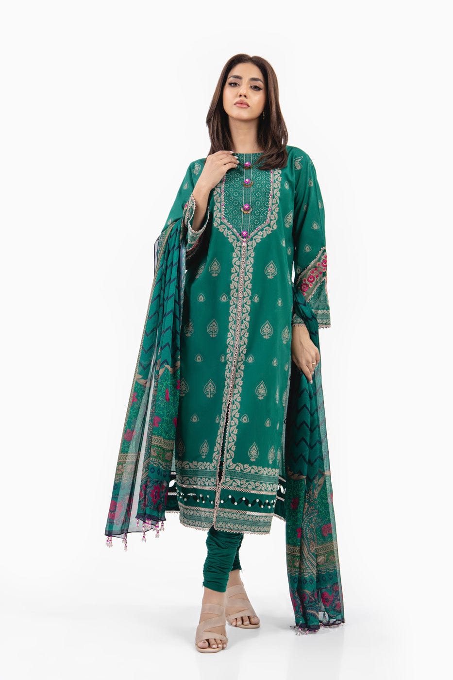 Alkaram | Puff Capsule | JC-03-24-Sea Green by Alkaram - Designer Dress - Type: Luxury - Available at Libayah - 100% Original