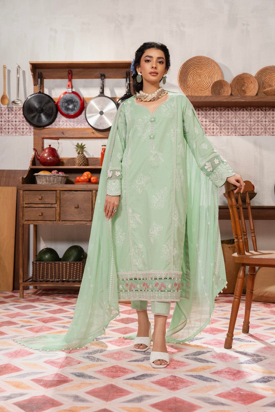 Alkaram | Puff Capsule | JC-11-24-Mint by Alkaram - Designer Dress - Type: Luxury - Available at Libayah - 100% Original
