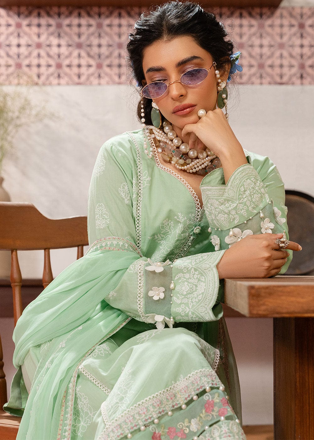 Alkaram | Puff Capsule | JC-11-24-Mint by Alkaram - Designer Dress - Type: Luxury - Available at Libayah - 100% Original