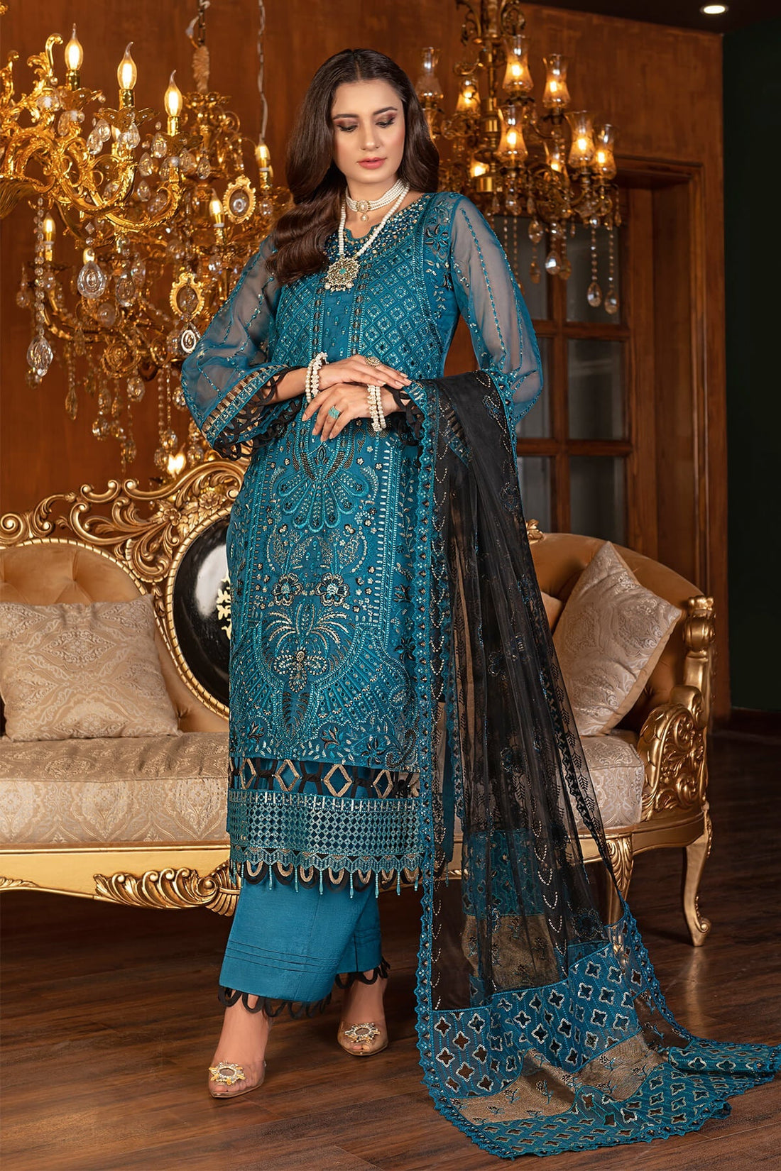 Janique | Luxury Collection 24 |  D-031 Cobalt blue by Janique - Designer Dress - Type: Ladies Clothes - Available at Libayah - 100% Original