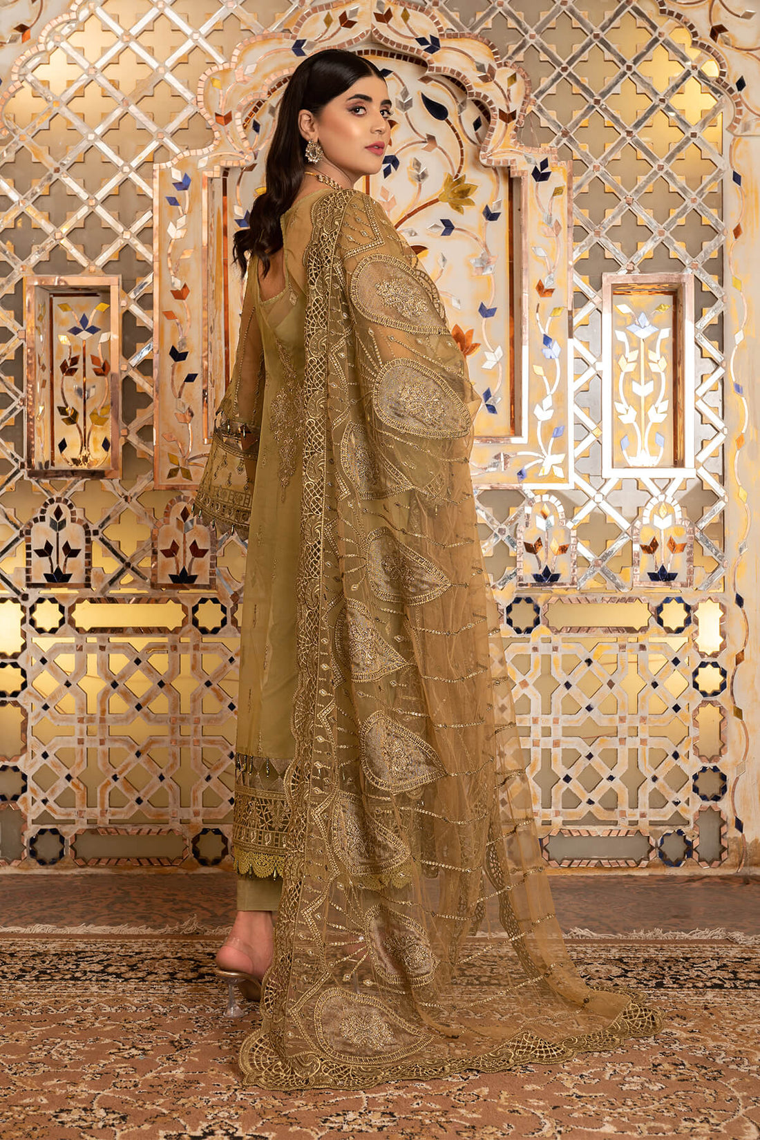 Janique | Luxury Collection 24 |  D-035 Saffron by Janique - Designer Dress - Type: Ladies Clothes - Available at Libayah - 100% Original