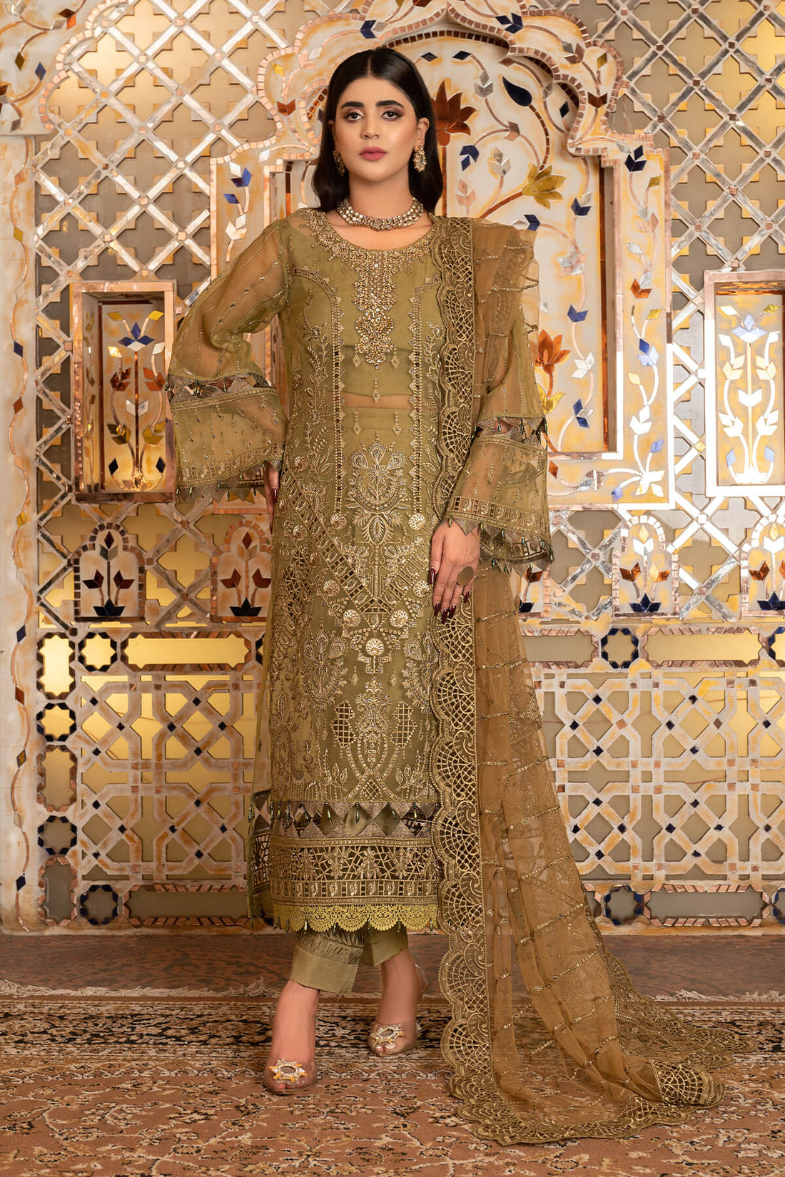 Janique | Luxury Collection 24 |  D-035 Saffron by Janique - Designer Dress - Type: Ladies Clothes - Available at Libayah - 100% Original