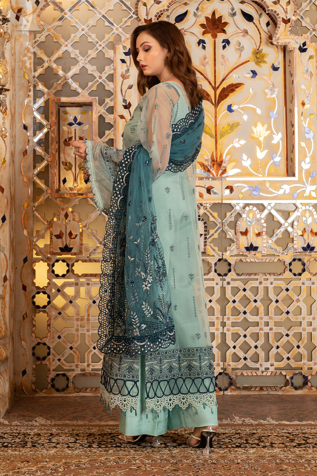 Janique | Luxury Collection 24 |  D-036 Teal by Janique - Designer Dress - Type: Ladies Clothes - Available at Libayah - 100% Original