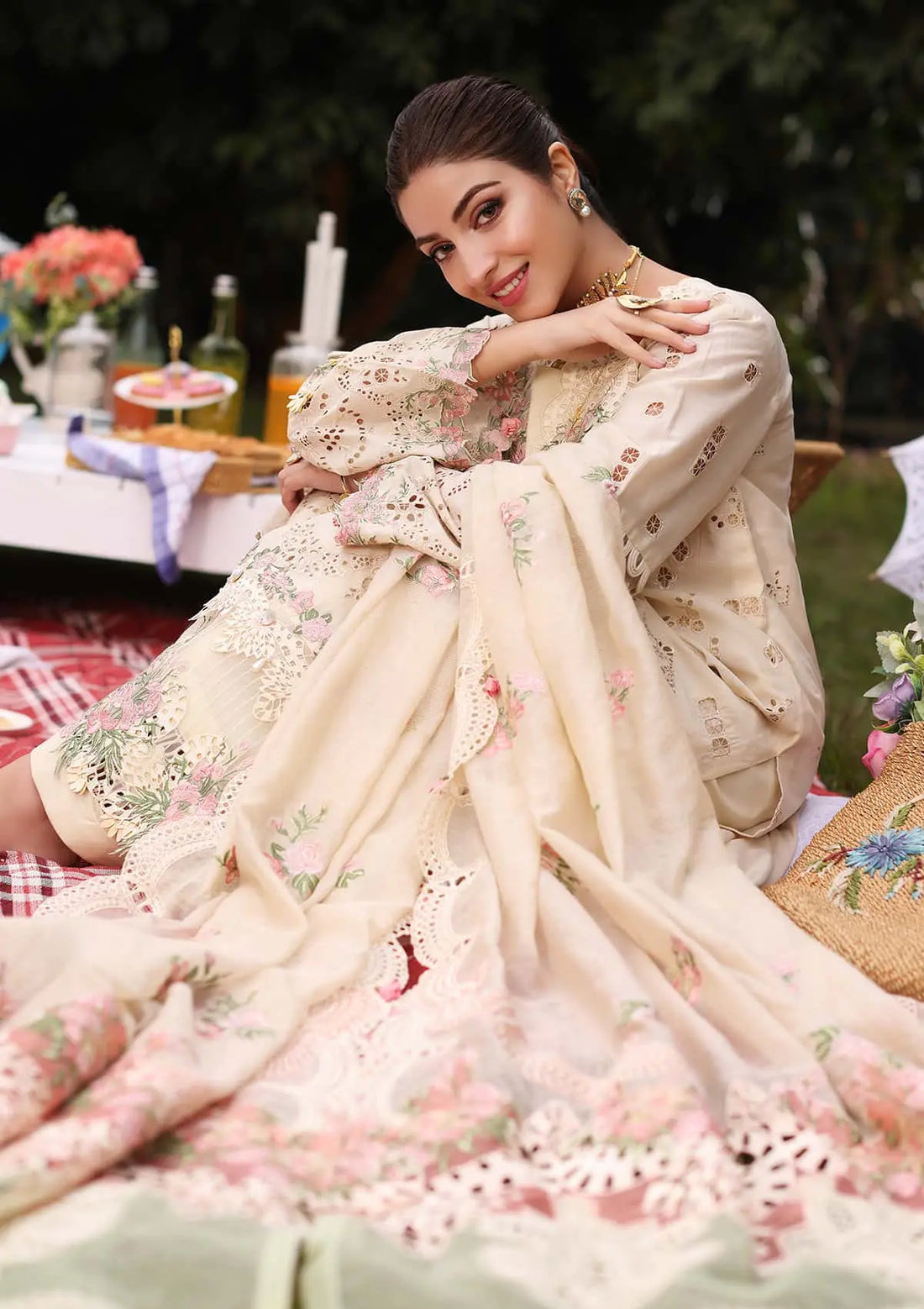 Kahf Premium | Festive Lawn 24 | KFL-07 SHIREEN by Kahf Premium - Designer Dress - Type: Ladies Clothes - Available at Libayah - 100% Original