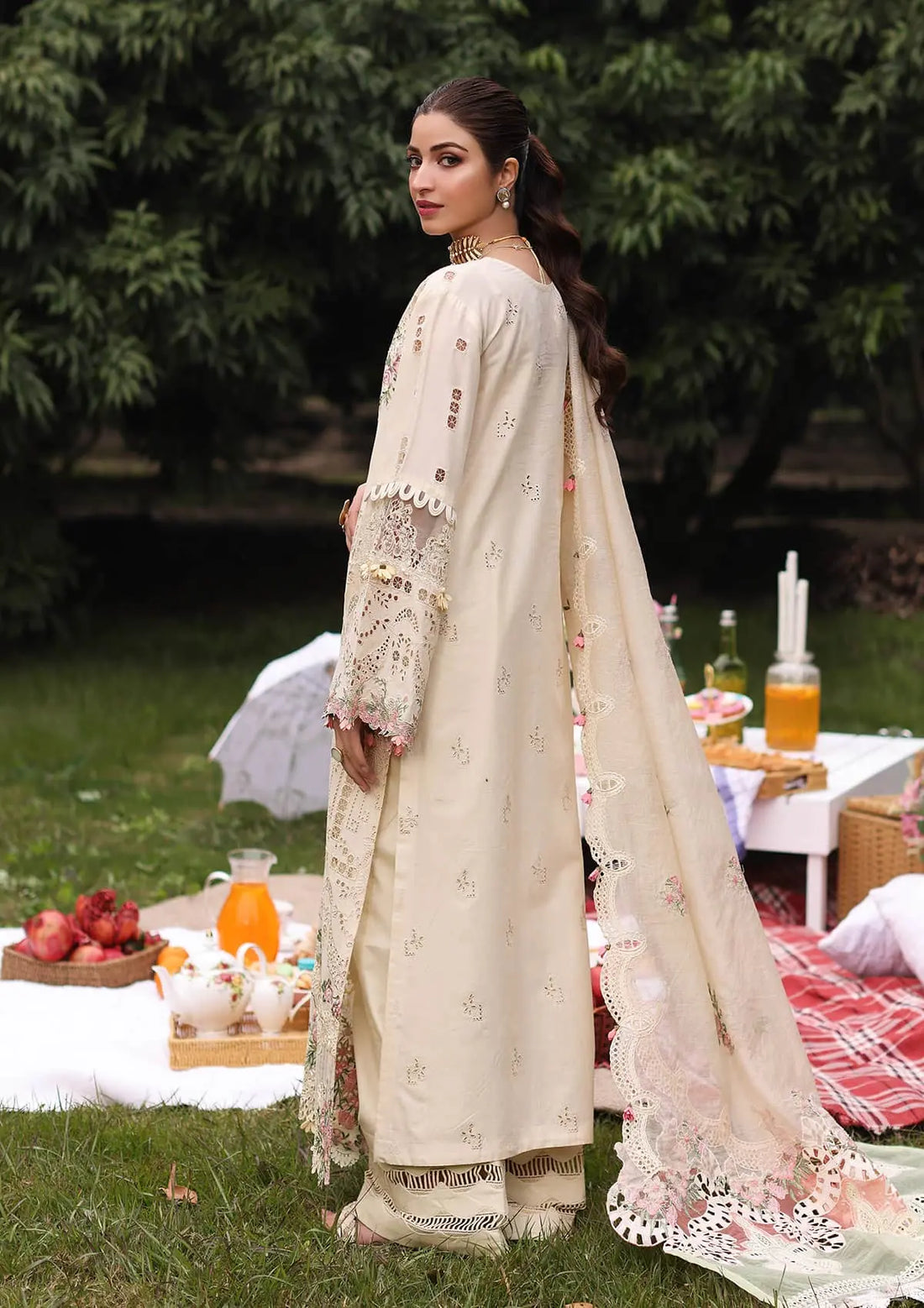 Kahf Premium | Festive Lawn 24 | KFL-07 SHIREEN by Kahf Premium - Designer Dress - Type: Ladies Clothes - Available at Libayah - 100% Original