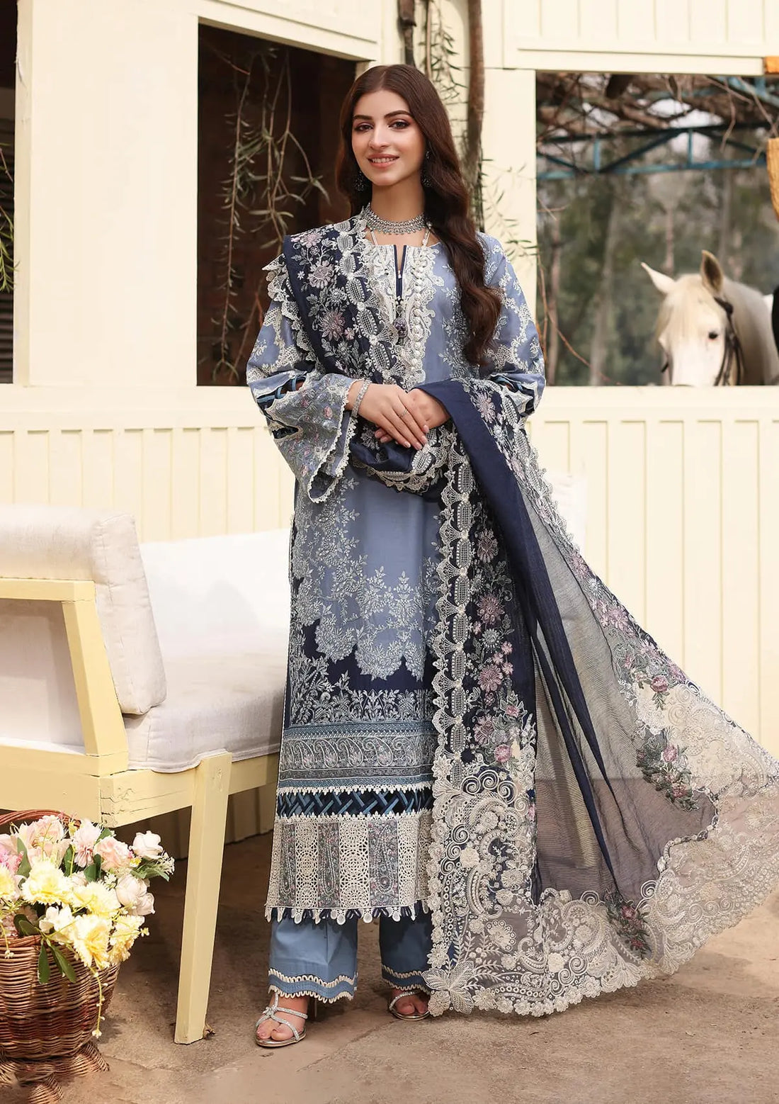 Kahf Premium | Festive Lawn 24 |KFL-04 KINZA by Kahf Premium - Designer Dress - Type: Ladies Clothes - Available at Libayah - 100% Original
