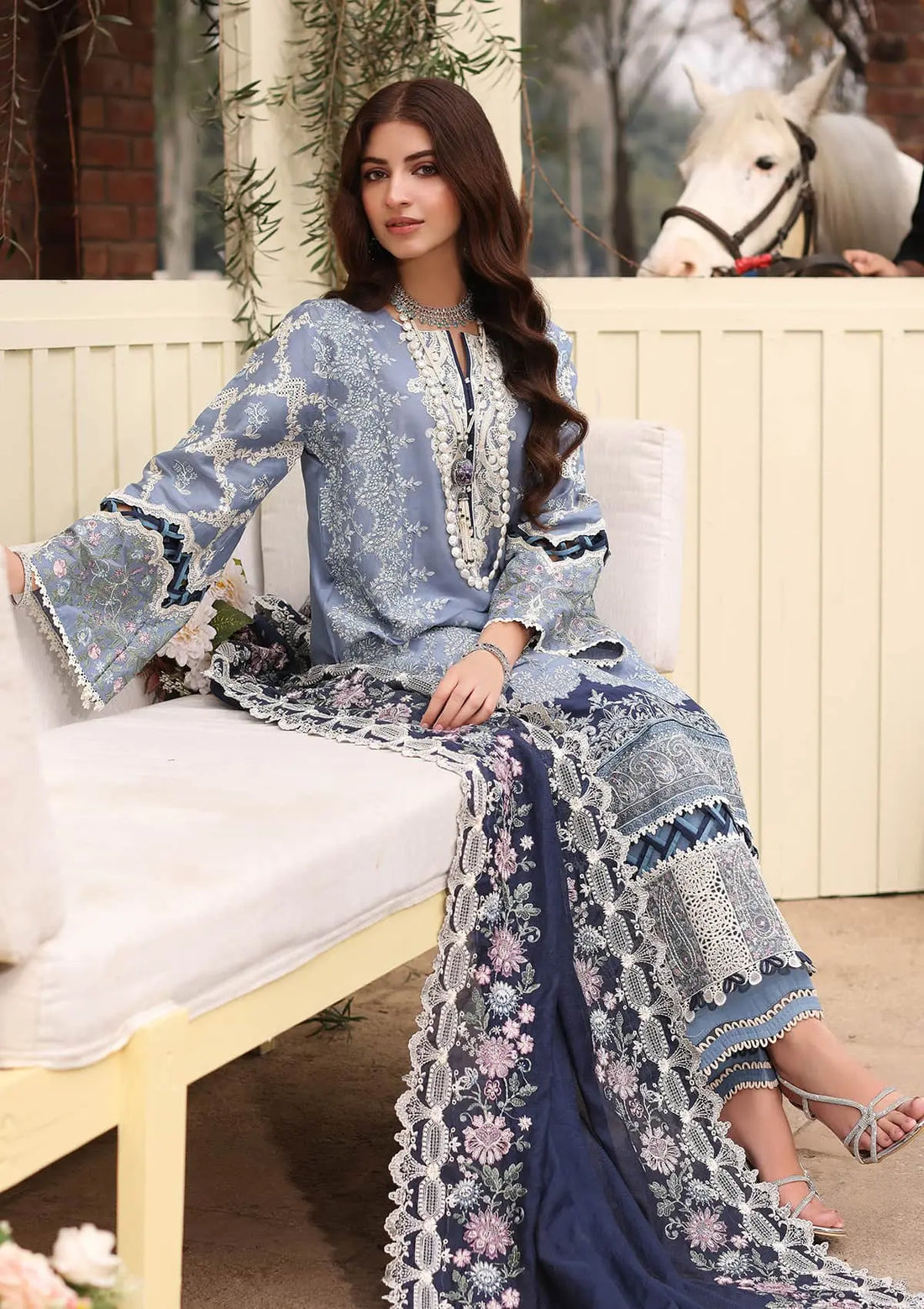 Kahf Premium | Festive Lawn 24 |KFL-04 KINZA by Kahf Premium - Designer Dress - Type: Ladies Clothes - Available at Libayah - 100% Original