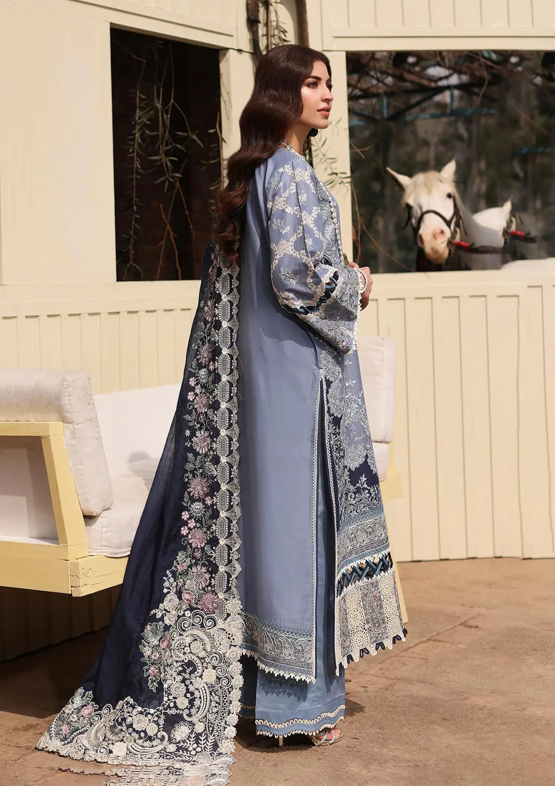 Kahf Premium | Festive Lawn 24 |KFL-04 KINZA by Kahf Premium - Designer Dress - Type: Ladies Clothes - Available at Libayah - 100% Original