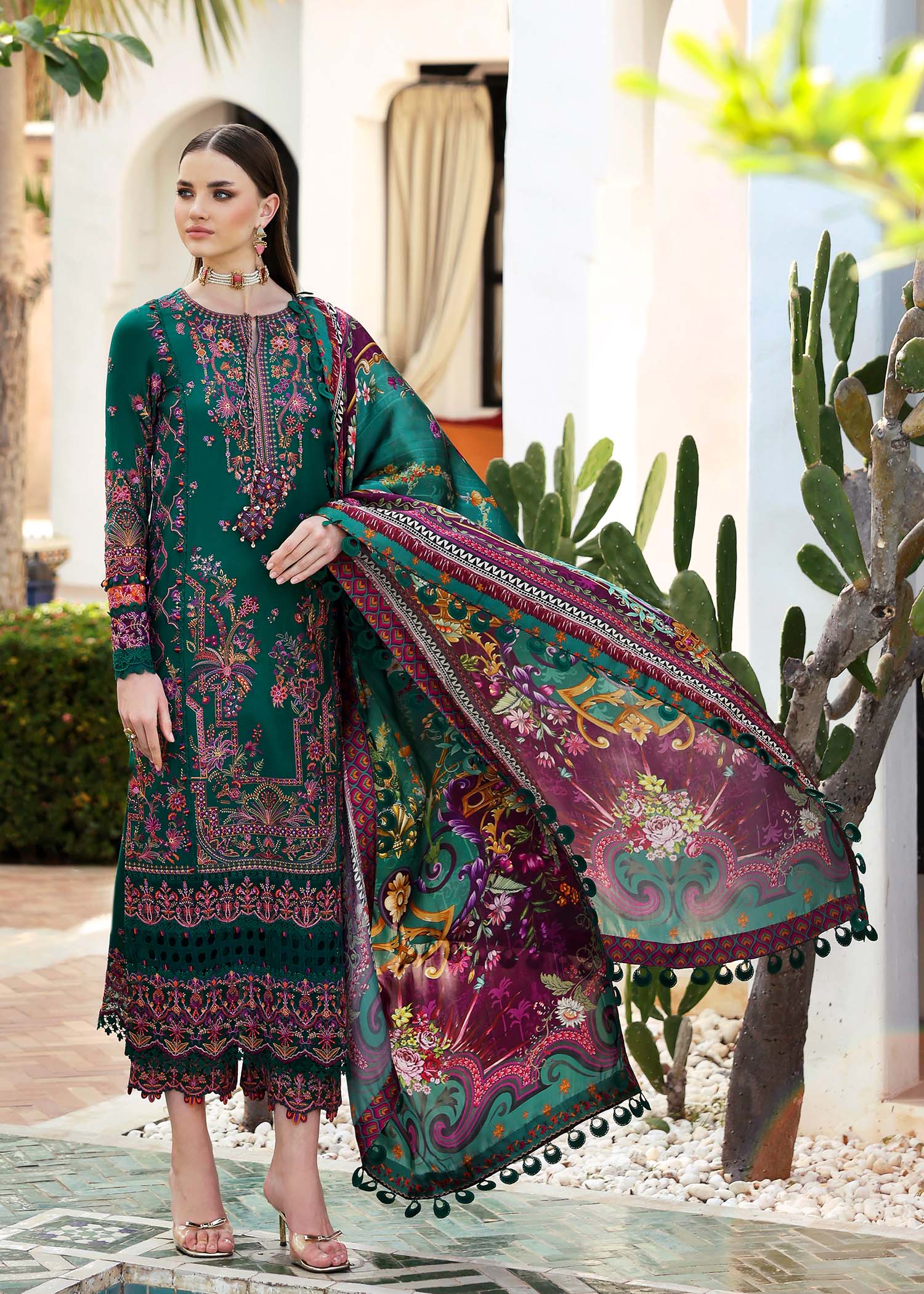 Kanwal Malik | Elysia Luxury Lawn 25 | Sierra by Kanwal Malik - Designer Dress - Type: Ladies Clothes - Available at Libayah - 100% Original