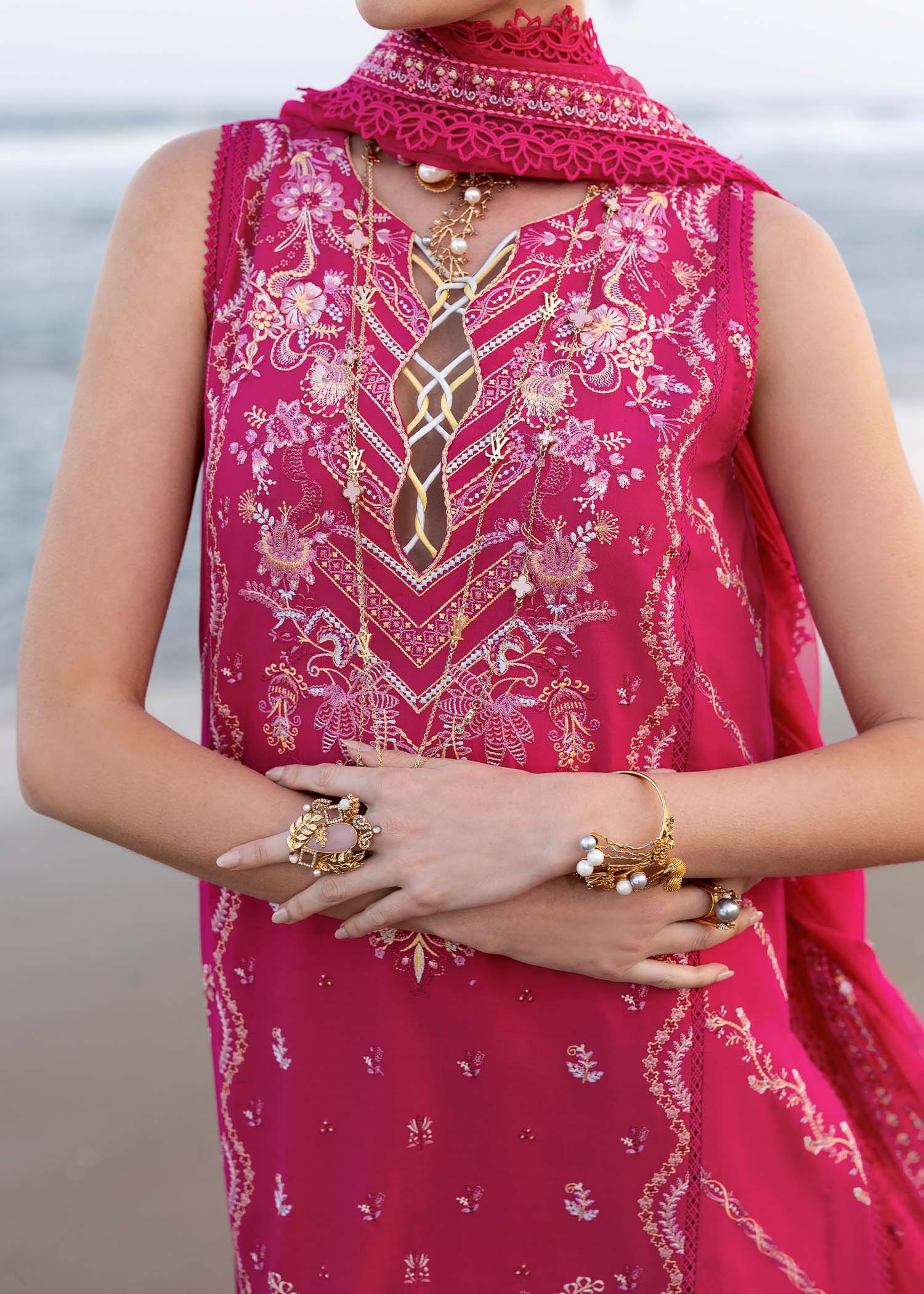 Kanwal Malik | Elysia Luxury Lawn 25 | Evaline by Kanwal Malik - Designer Dress - Type: Ladies Clothes - Available at Libayah - 100% Original