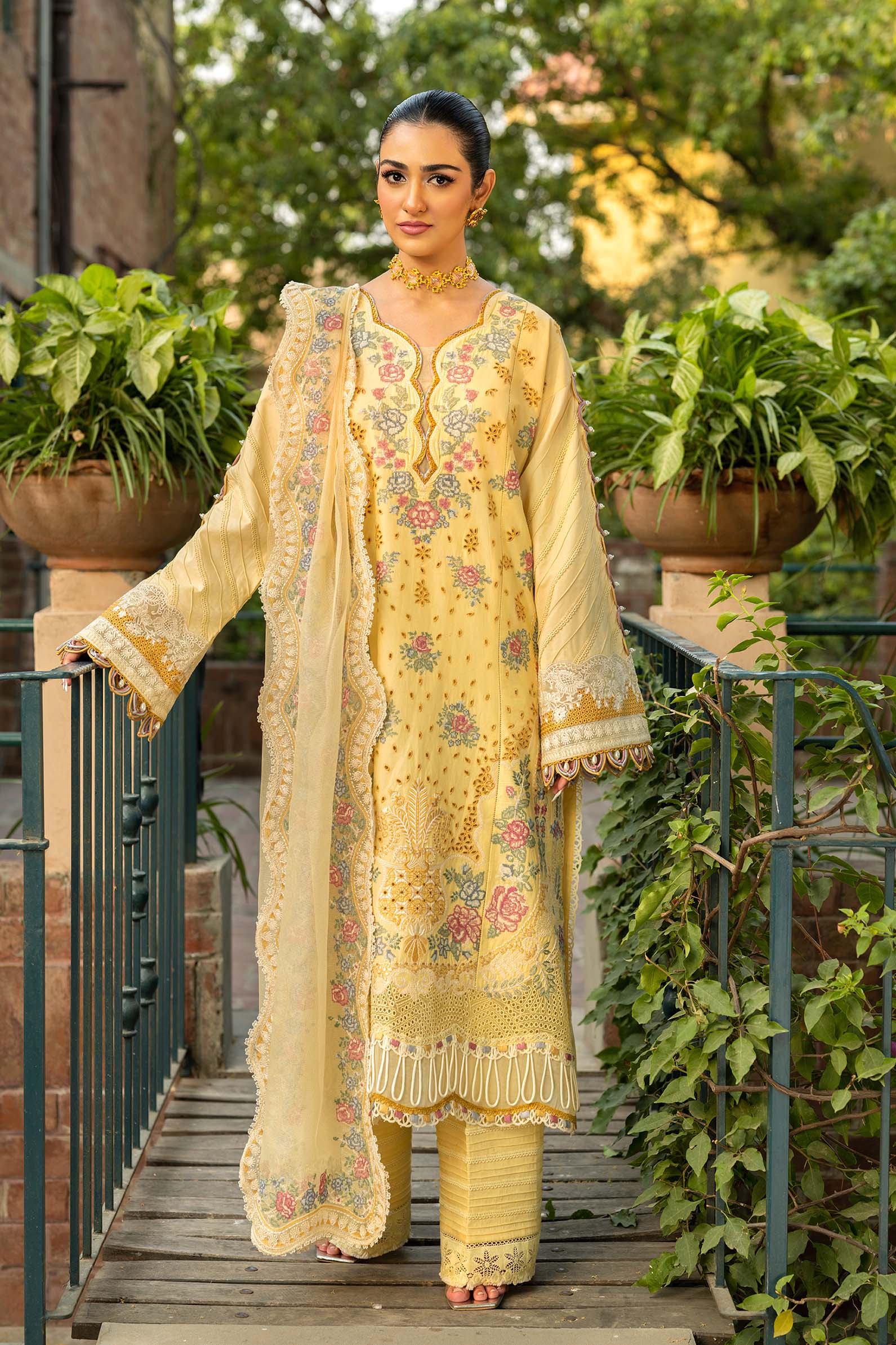 Maryam Hussain | Luxury Lawn 25 | Marjaan by Maryam Hussain - Designer Dress - Type: Ladies Clothes - Available at Libayah - 100% Original