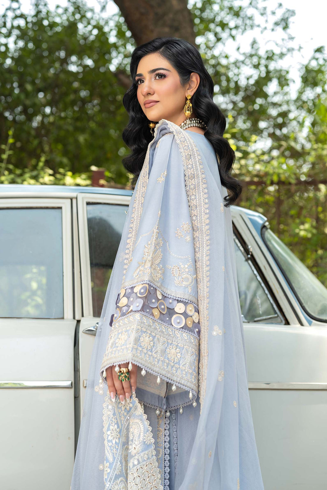 Maryam Hussain | Luxury Lawn 25 | Badal by Maryam Hussain - Designer Dress - Type: Ladies Clothes - Available at Libayah - 100% Original