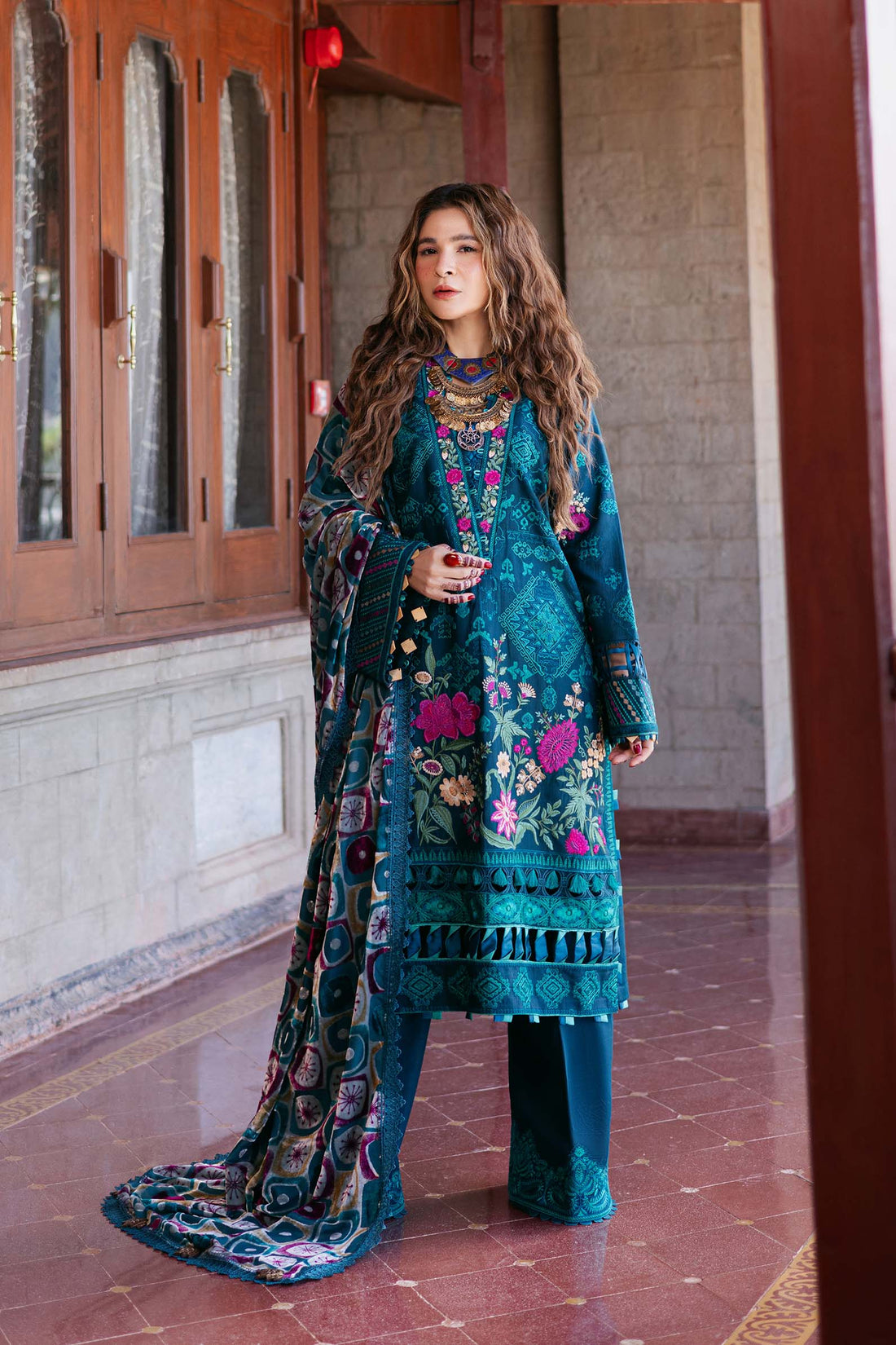 Maryam Hussain | Winter Shawl 2024 |  Opal by Maryam Hussain - Designer Dress - Type: Ladies Clothes - Available at Libayah - 100% Original