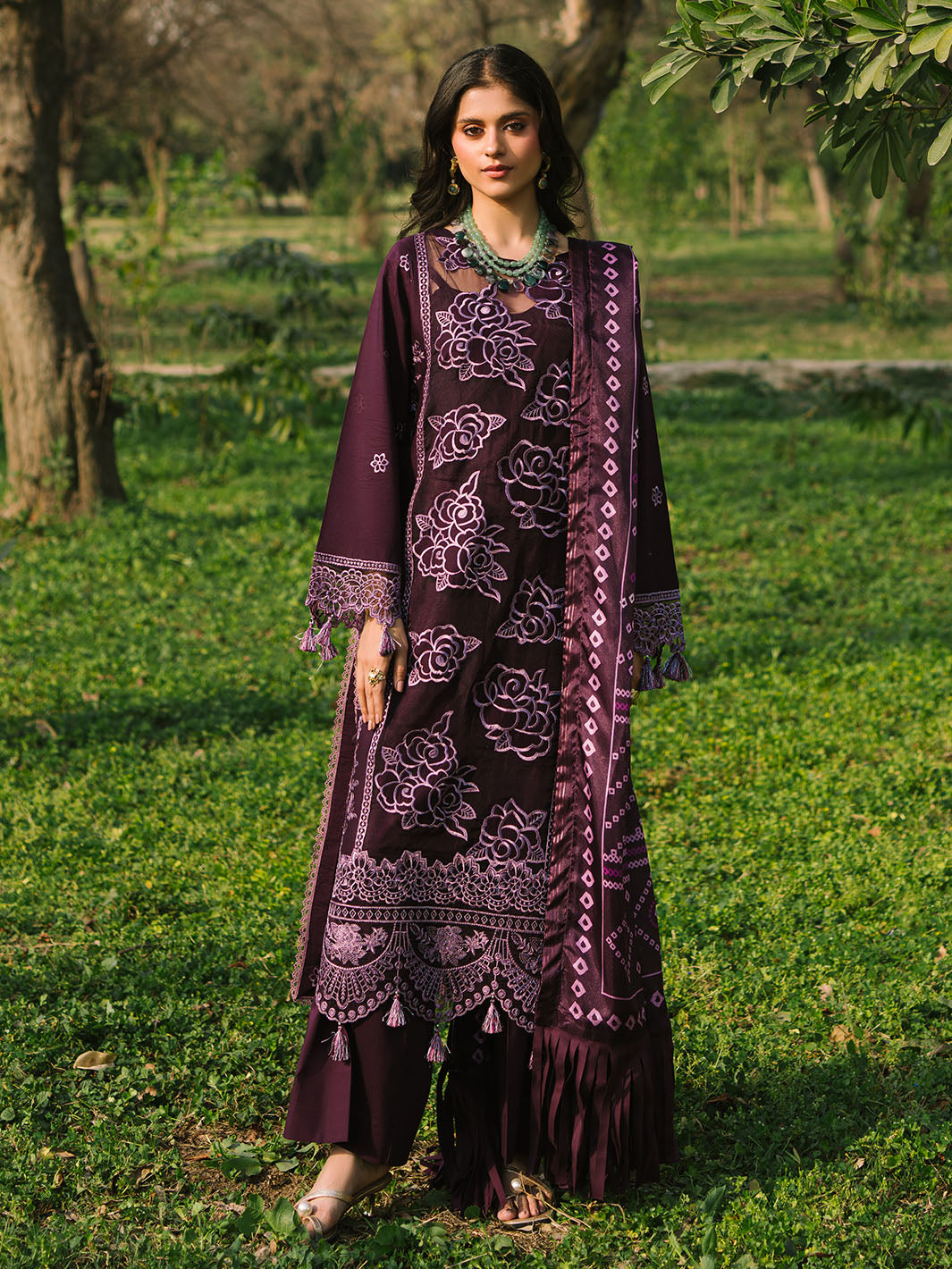 Mahnur | Dahlia Luxury Lawn 25 | Lea by Mahnur - Designer Dress - Type: Ladies Clothes - Available at Libayah - 100% Original