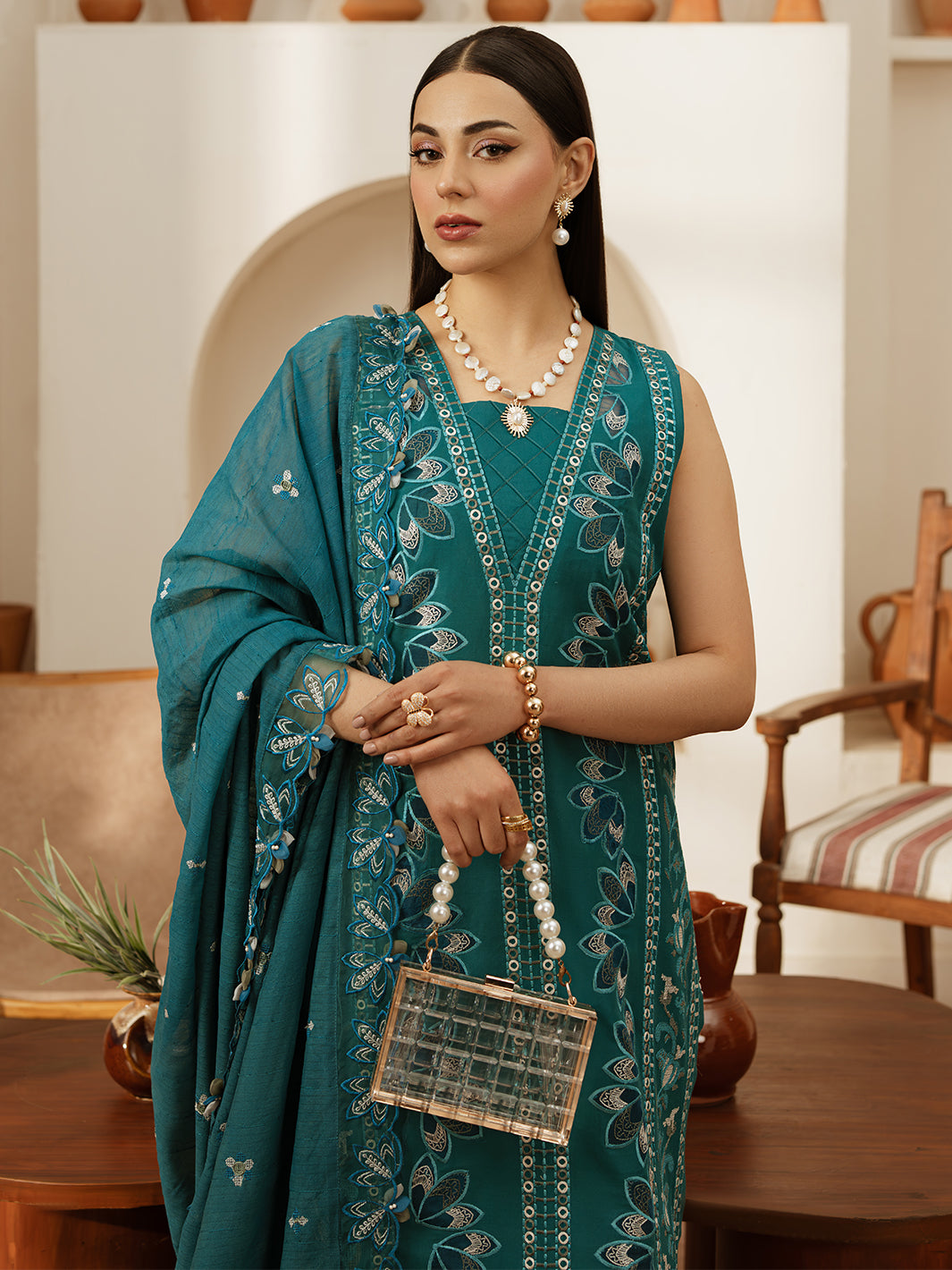 Mahnur | Florence Luxury Lawn 25 | LANA by Mahnur - Designer Dress - Type: Ladies Clothes - Available at Libayah - 100% Original