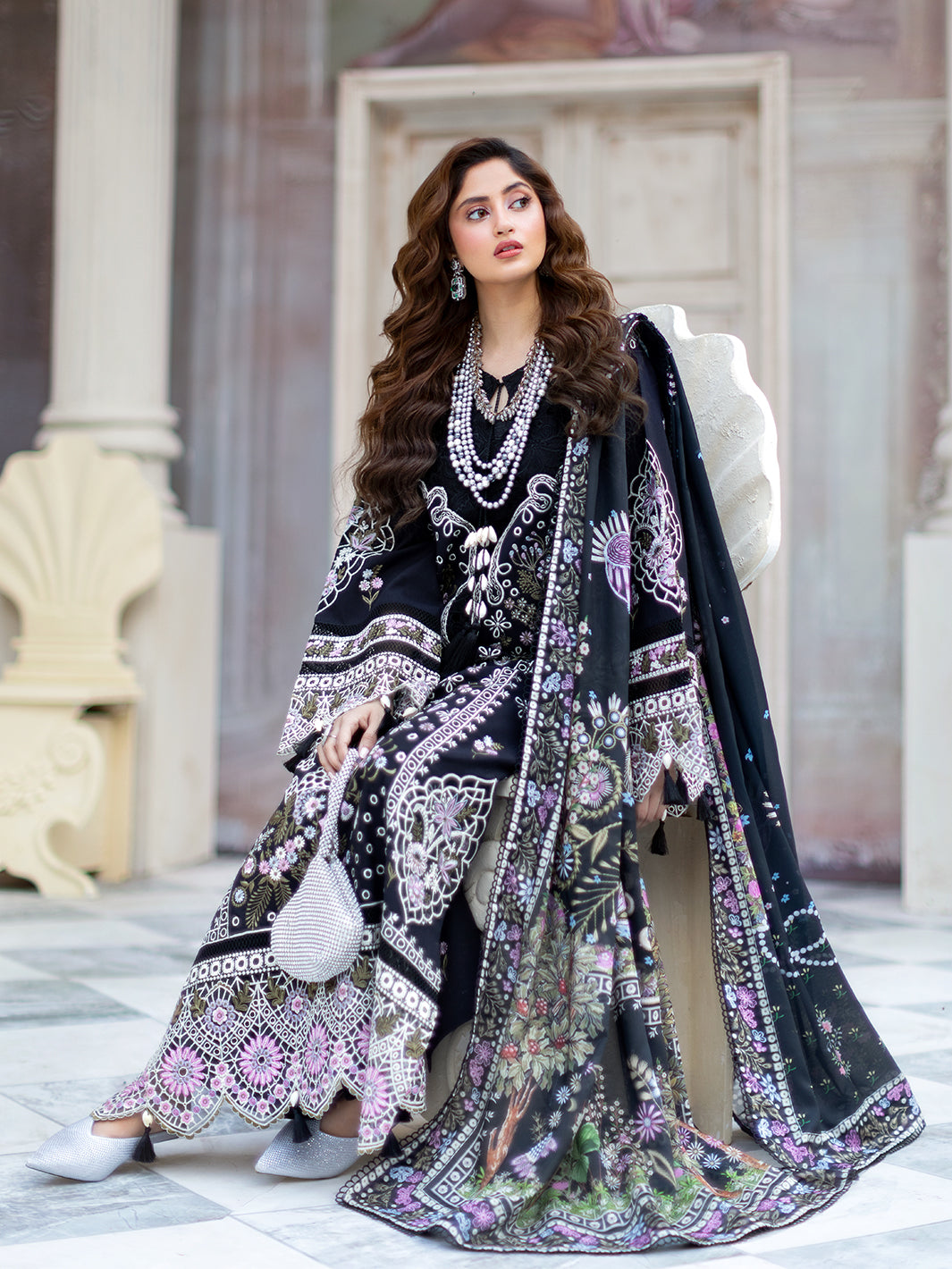 Mahnur | Sophie Luxury Lawn 25 | Lila by Mahnur - Designer Dress - Type: Ladies Clothes - Available at Libayah - 100% Original