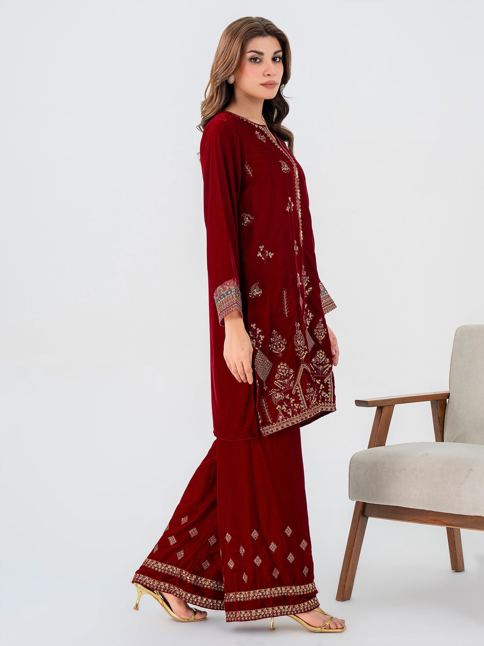 Lime Light | Velvet Pret | V-19 by Lime Light - Designer Dress - Type: L - Available at Libayah - 100% Original