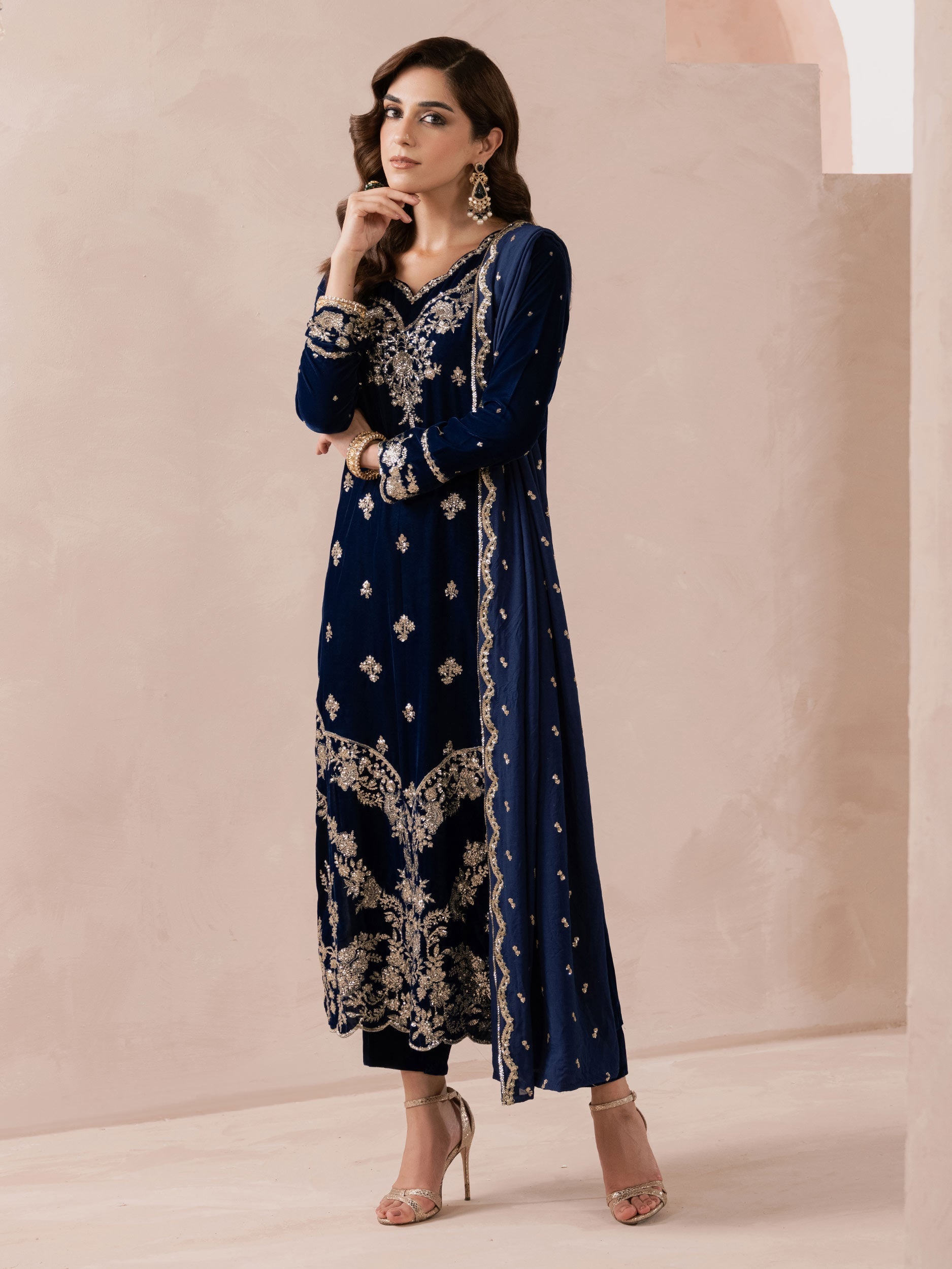 Lime Light | Velvet Pret | V-05 by Lime Light - Designer Dress - Type: Ladies Clothes - Available at Libayah - 100% Original