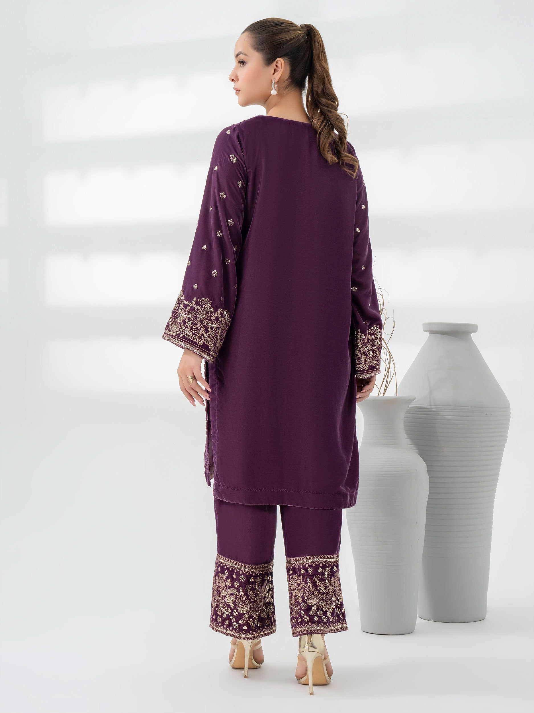 Lime Light | Velvet Pret | V-03 by Lime Light - Designer Dress - Type: Ladies Clothes - Available at Libayah - 100% Original
