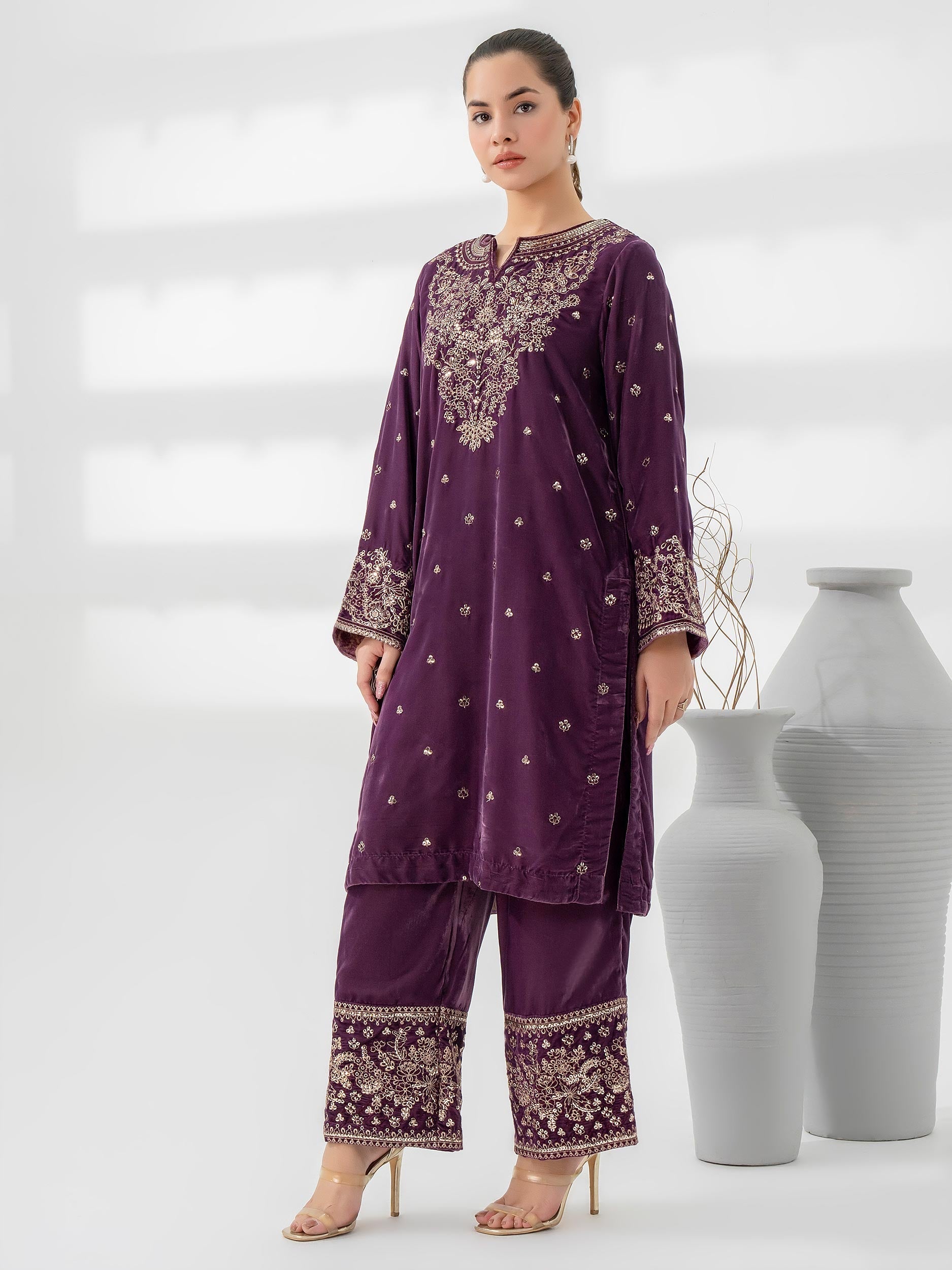 Lime Light | Velvet Pret | V-03 by Lime Light - Designer Dress - Type: Ladies Clothes - Available at Libayah - 100% Original