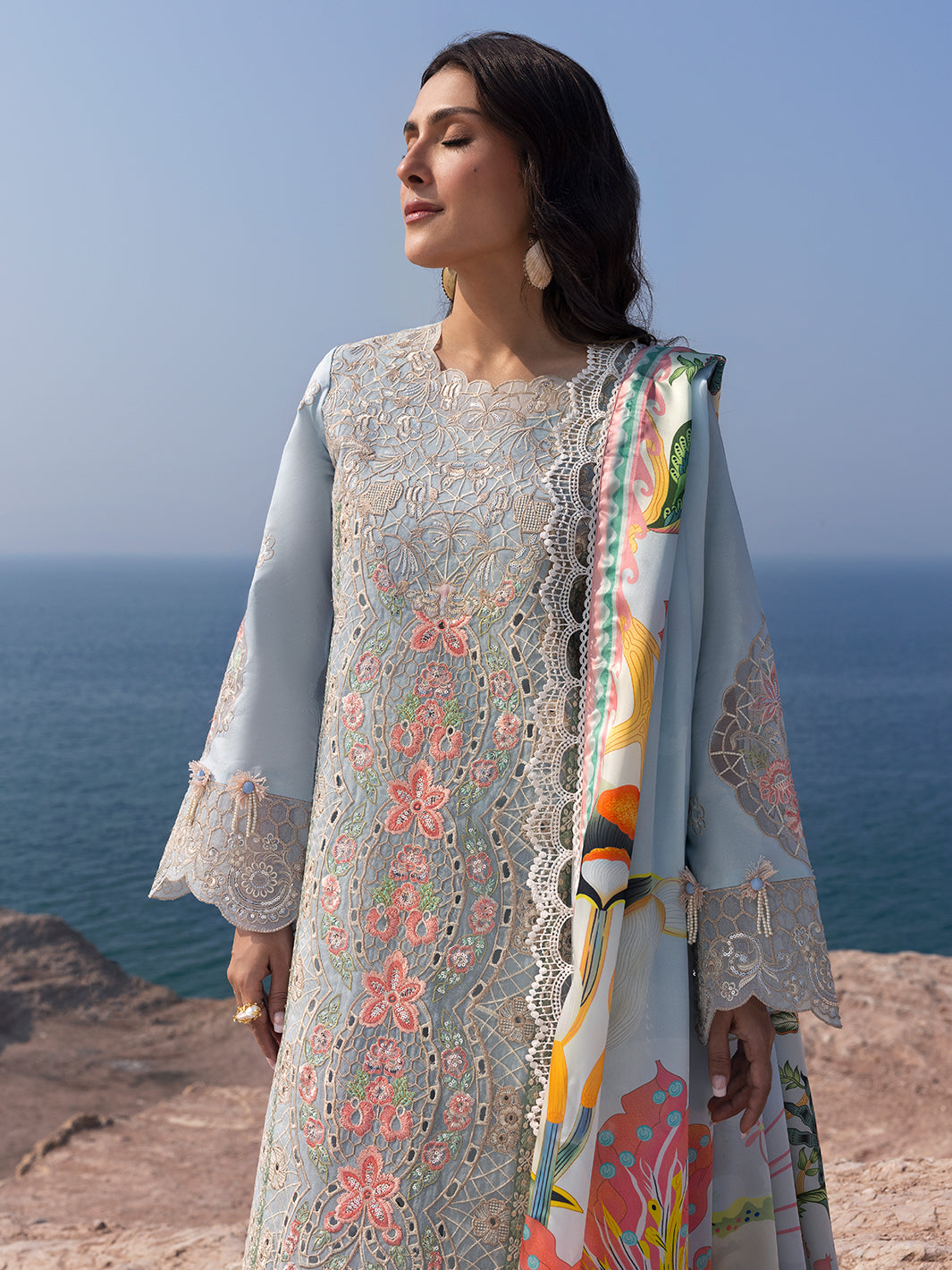 Mahnur | Sirena Luxury Lawn 25 | Luna by Mahnur - Designer Dress - Type: Ladies Clothes - Available at Libayah - 100% Original
