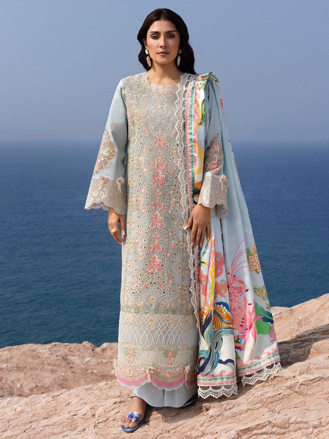 Mahnur | Sirena Luxury Lawn 25 | Luna by Mahnur - Designer Dress - Type: Ladies Clothes - Available at Libayah - 100% Original