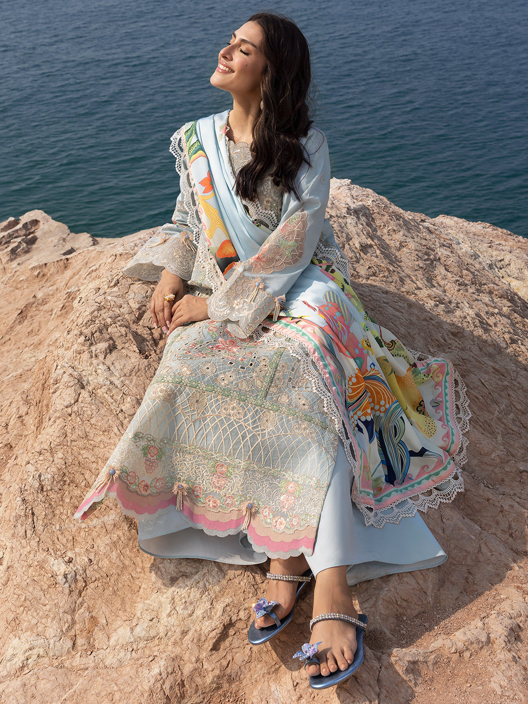 Mahnur | Sirena Luxury Lawn 25 | Luna by Mahnur - Designer Dress - Type: Ladies Clothes - Available at Libayah - 100% Original