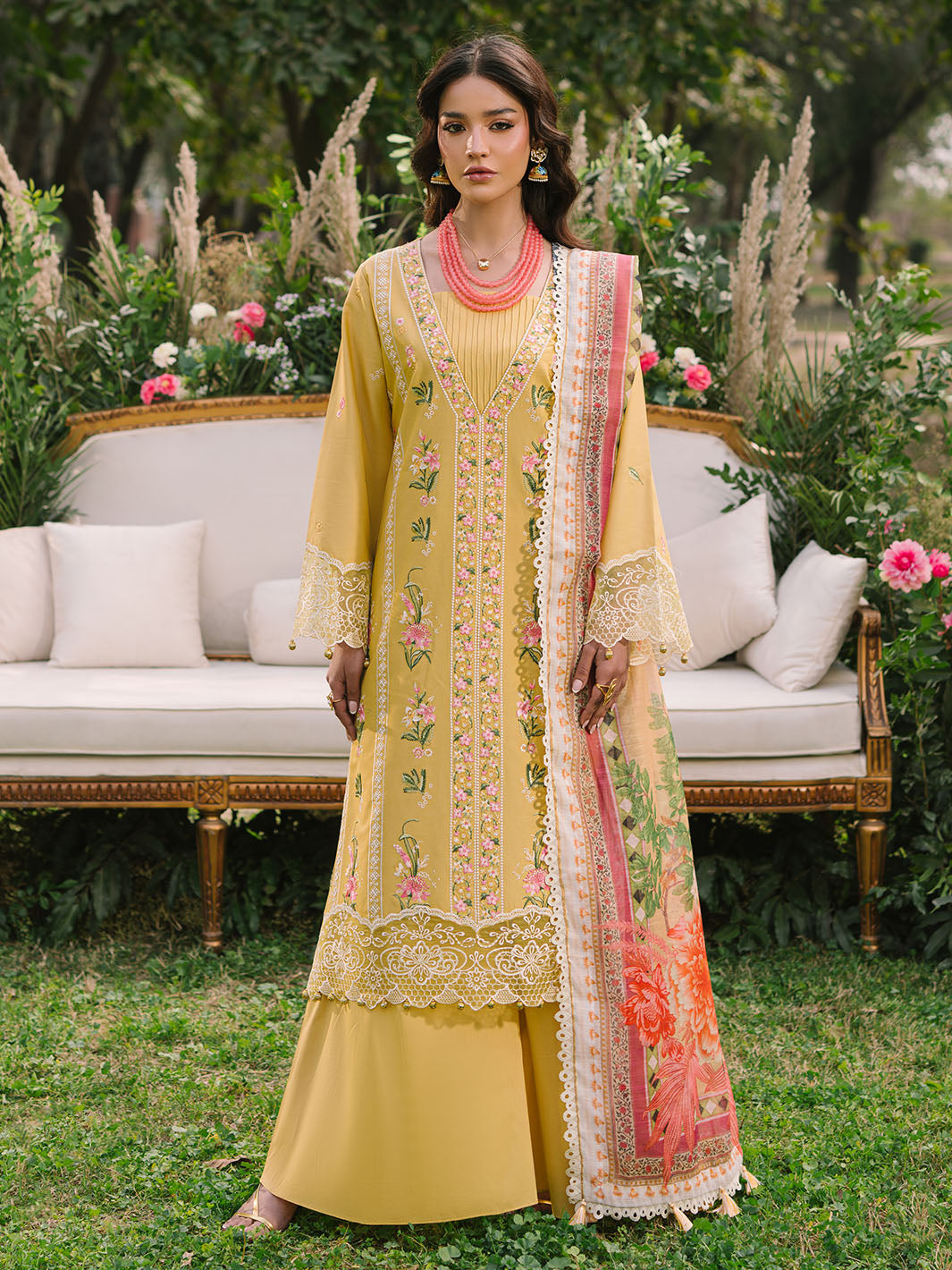 Mahnur | Dahlia Luxury Lawn 25 | Lya by Mahnur - Designer Dress - Type: Ladies Clothes - Available at Libayah - 100% Original