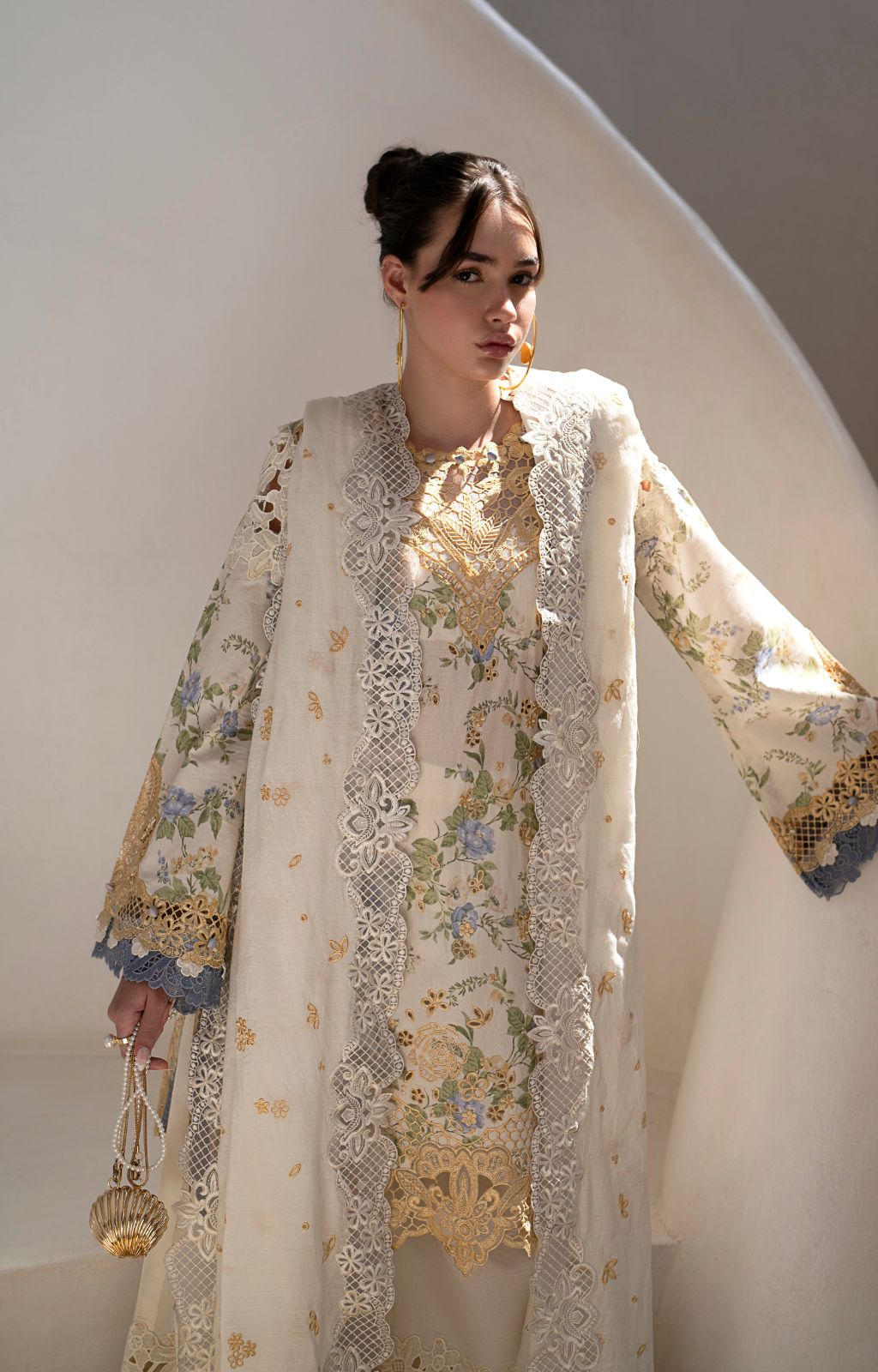 AJR Couture | Printakari Lawn 25 | Maze by AJR Couture - Designer Dress - Type: Ladies Clothes - Available at Libayah - 100% Original