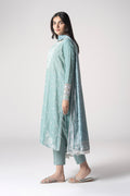 Maria B | Basics RTW | 3 Pc Embroidered Mesh Lurex Dots Suit | MB-CS25-142 by Maria B - Designer Dress - Type: Ladies Clothes - Available at Libayah - 100% Original
