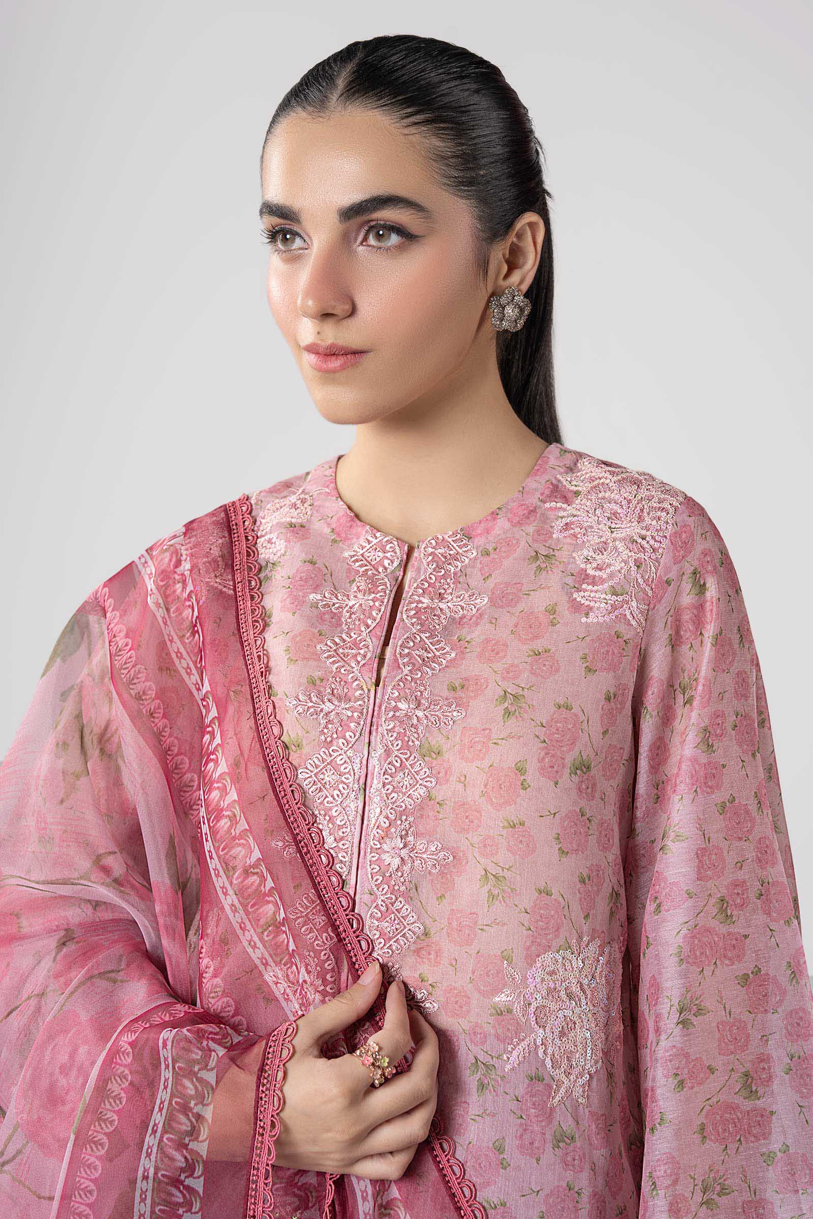 Maria B | Basics RTW | 3 Pc Embroidered Dobby Suit | MB-CS25-145 by Maria B - Designer Dress - Type: Ladies Clothes - Available at Libayah - 100% Original